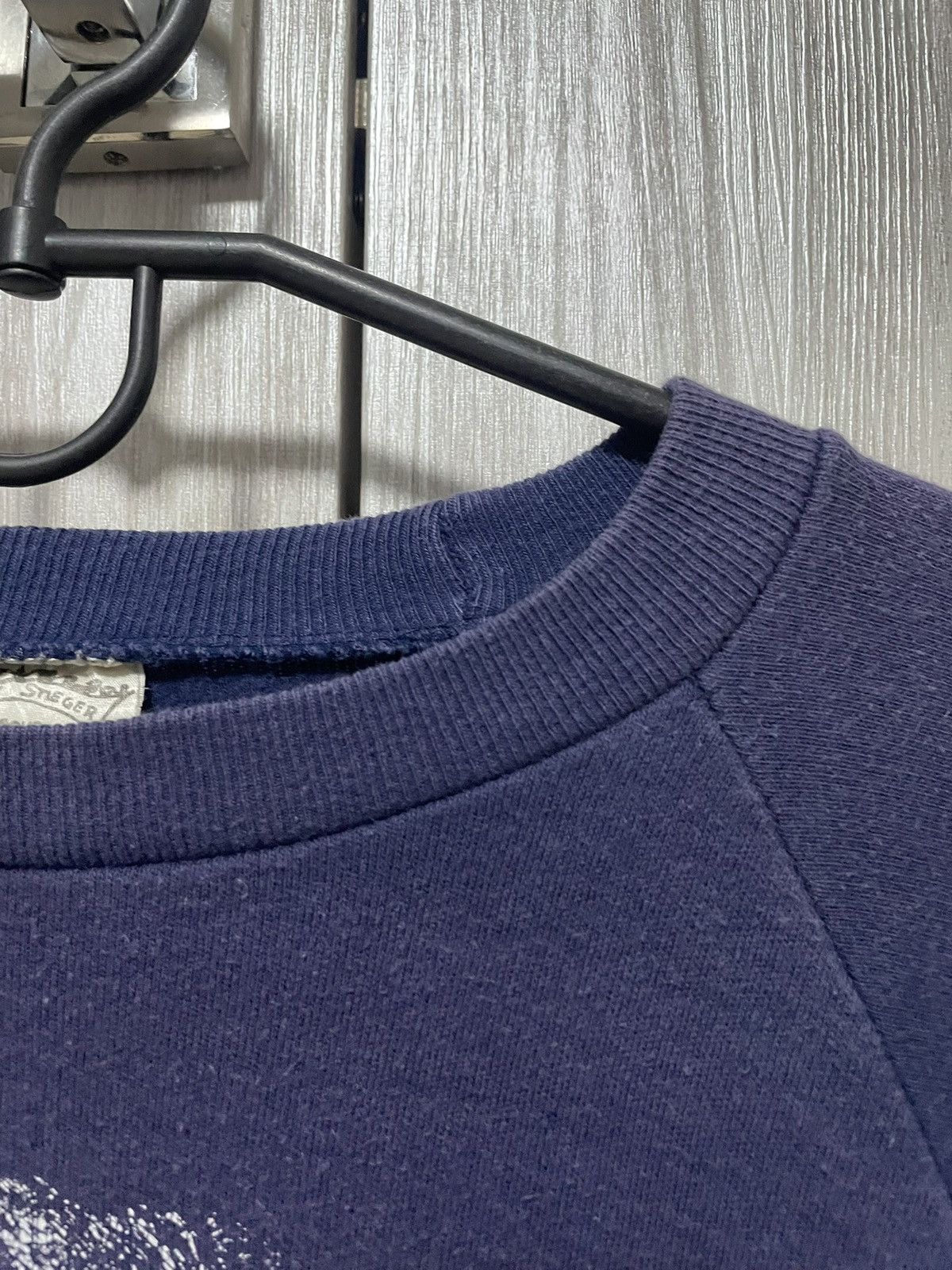 Band Tees × Vintage Vintage 80s Johnny Hallyday Sweatshirt Purple Swiss Made Size US XL / EU 56 / 4 - 10 Thumbnail