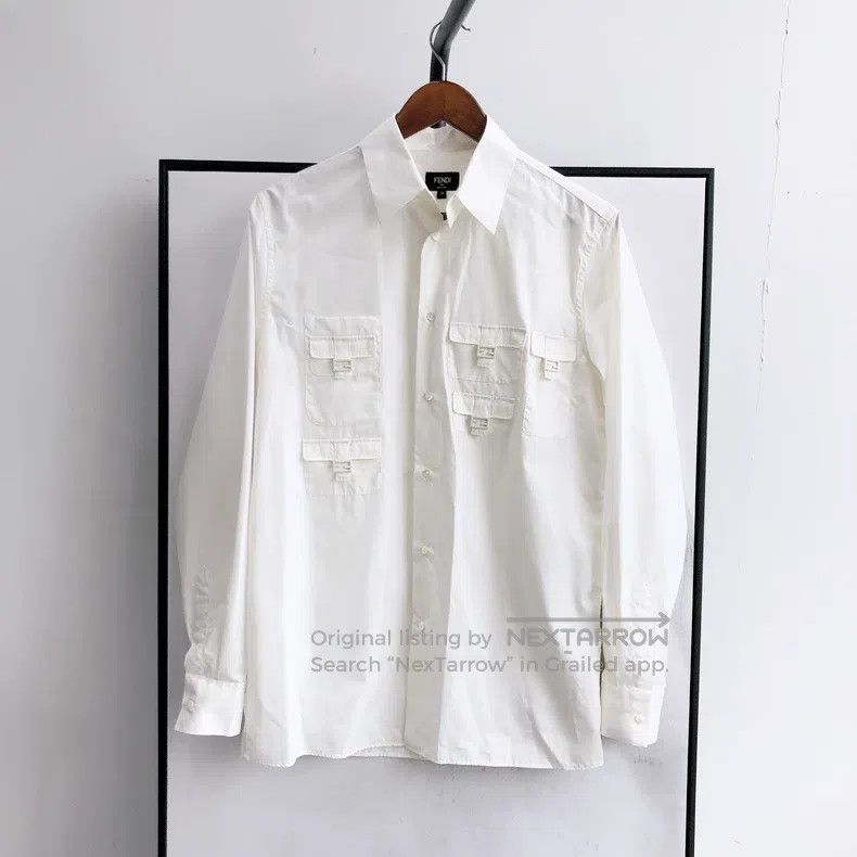 Fendi Fendi size 39 White Men's Shirt Size US XXS / EU 40 - 1 Thumbnail
