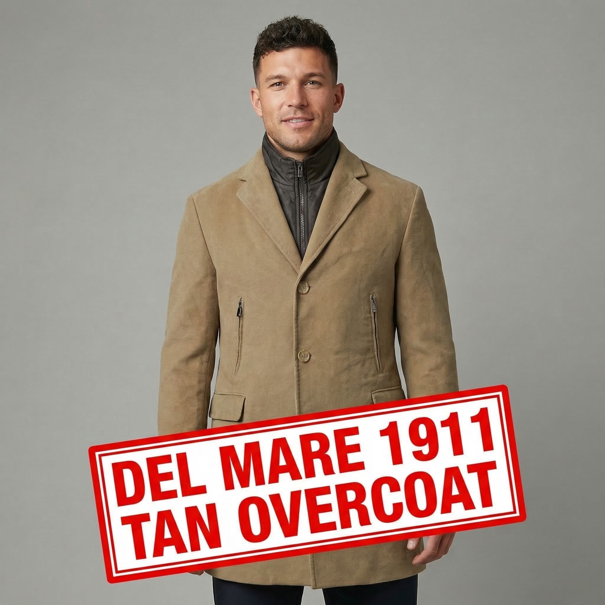 Other Vintage Del Mare 1911 Men’s Coat with Zip-In Waistcoat – L Size US L / EU 52-54 / 3 - 1 Thumbnail