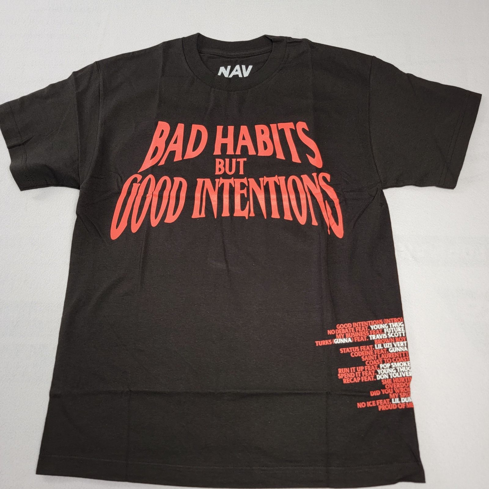 Vlone Vlone Bad Habits Good Intentions Black Men's T-Shirt - M 641 Size US M / EU 48-50 / 2 - 1 Thumbnail