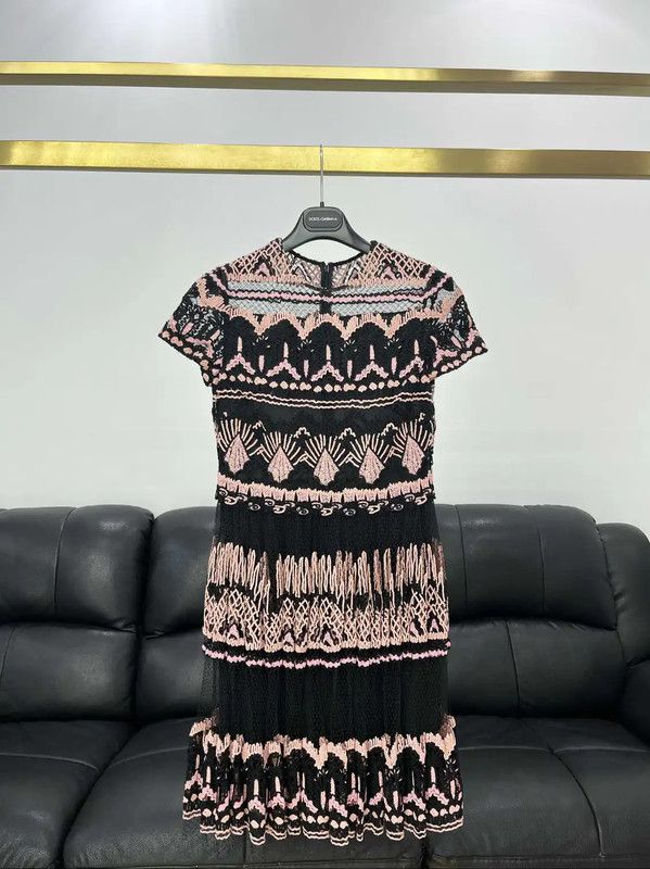 Valentino Valentino Summer Color-Blocked Lace Dress 0089 Size XL / US 12-14 / IT 48-50 - 1 Thumbnail