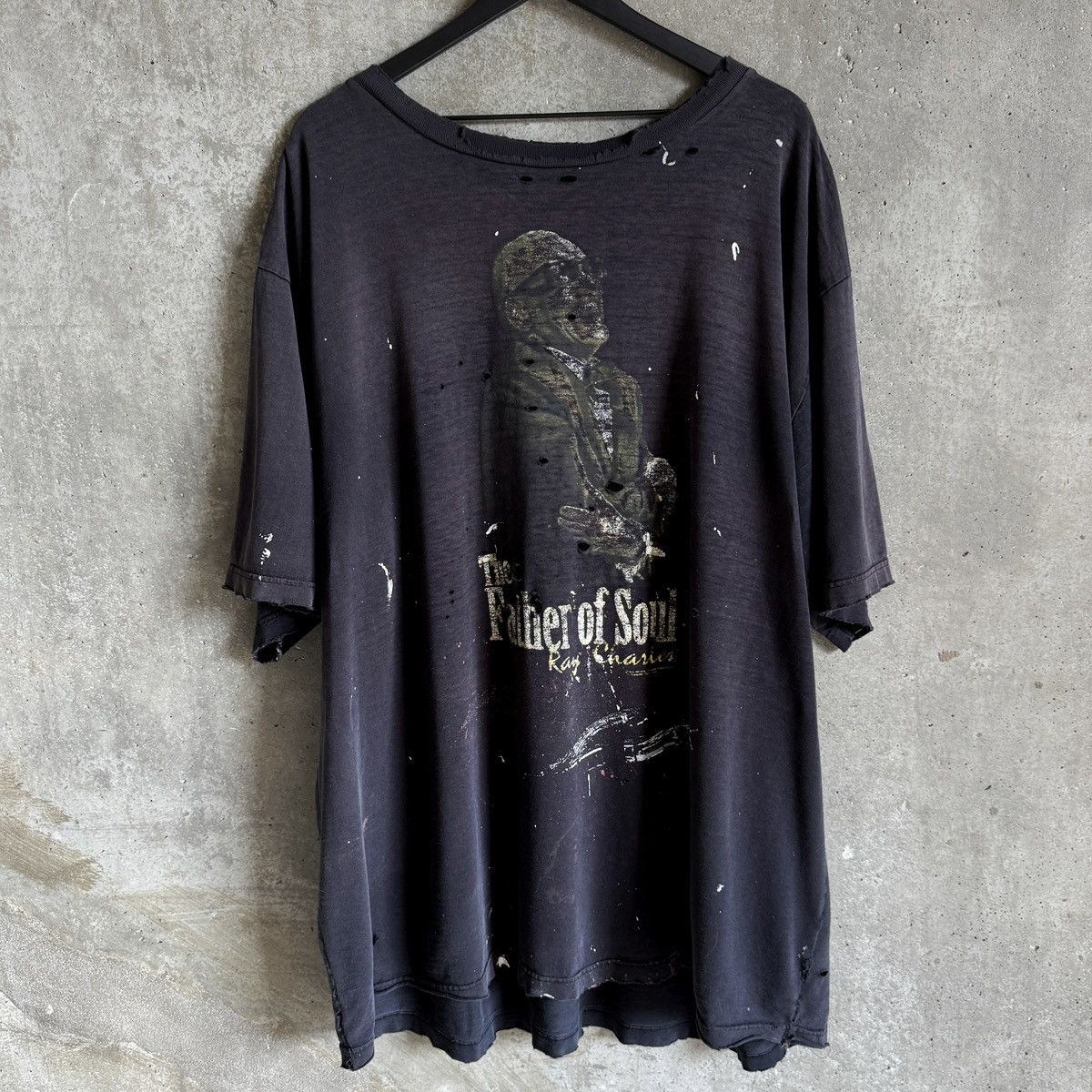 Band Tees × Vintage 90's THRASHED “The Father of soul” Ray Charles T-shirt Size US XXL / EU 58 / 5 - 2 Thumbnail
