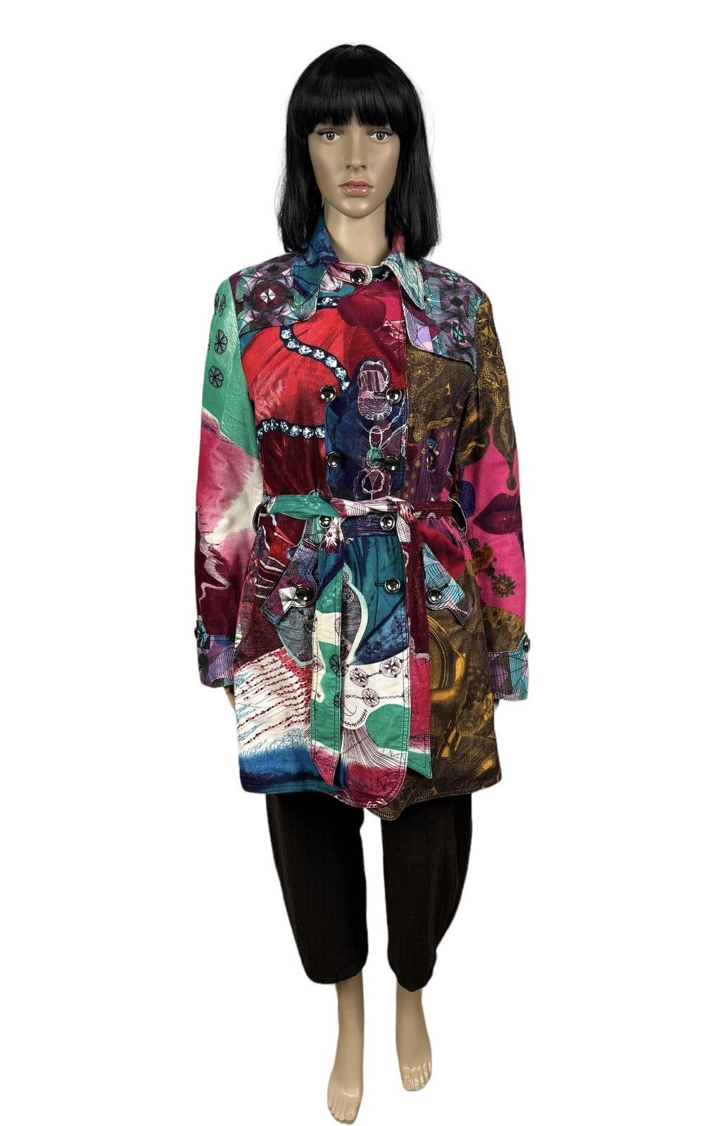 Custo Barcelona Custo Barcelona Corduroy Printed Trench-Coat Warm size 42 Size M / US 6-8 / IT 42-44 - 2 Thumbnail