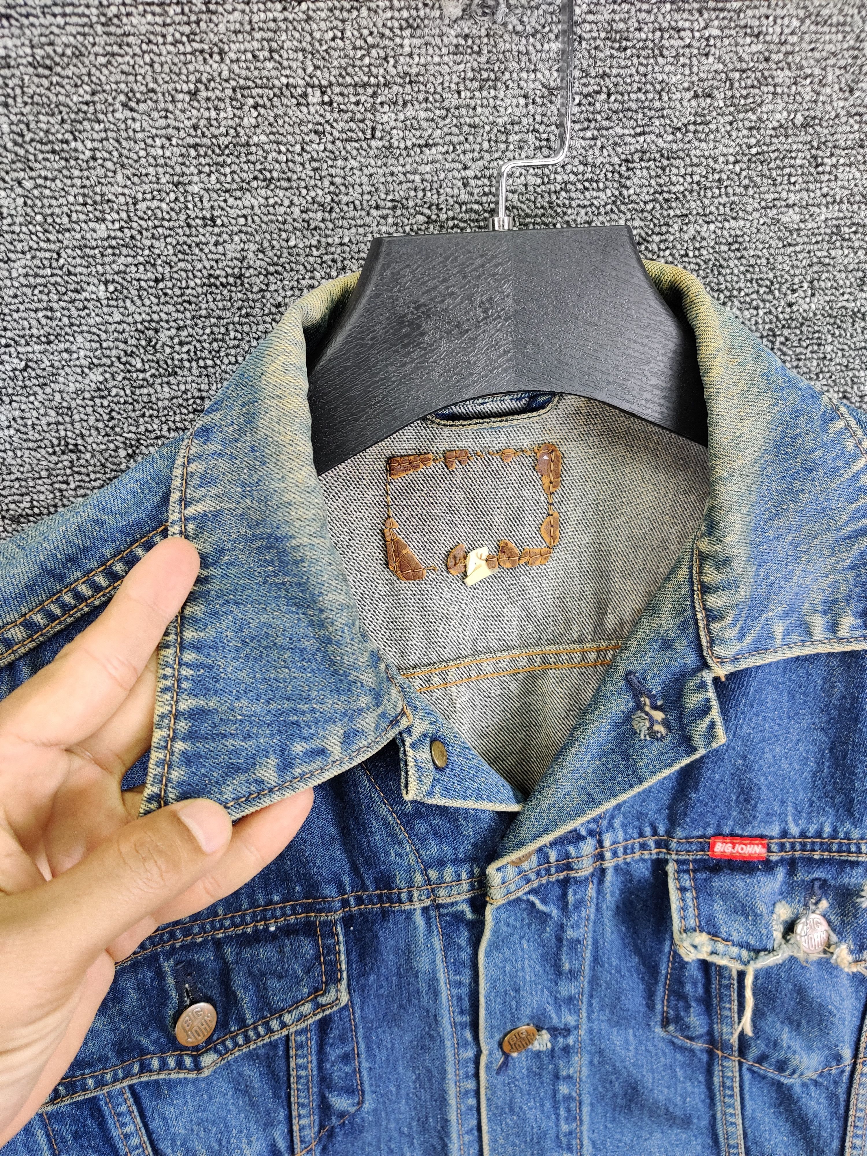 Big John Vintage 90s Big John Distressed Trucker Denim Jacket Size US M / EU 48-50 / 2 - 2 Thumbnail