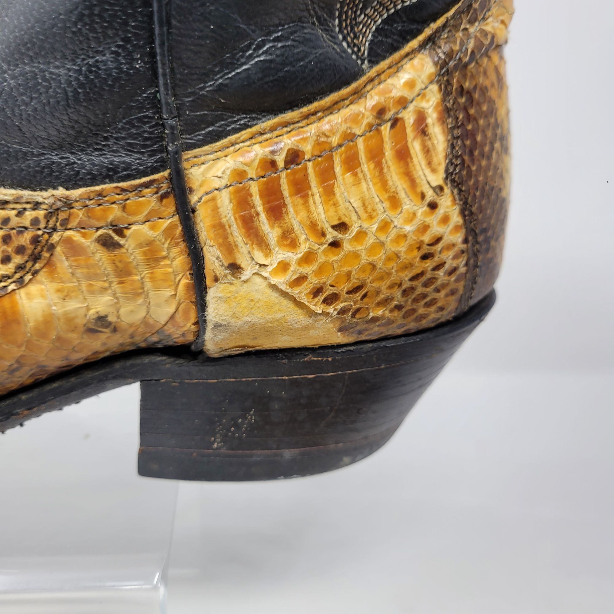 Vintage Vtg Acme Royals Western Cowboy Boots Sz 9 Black Leather Yell Size US 9 / EU 42 - 11 Thumbnail