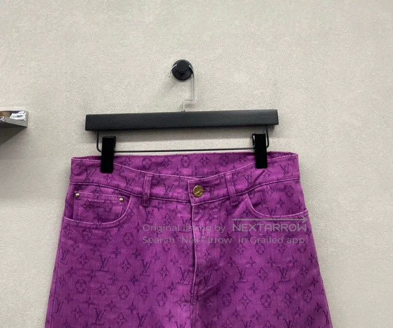 Louis Vuitton Louis Vuitton Full logo purple jeans Size US 30 / EU 46 - 4 Thumbnail