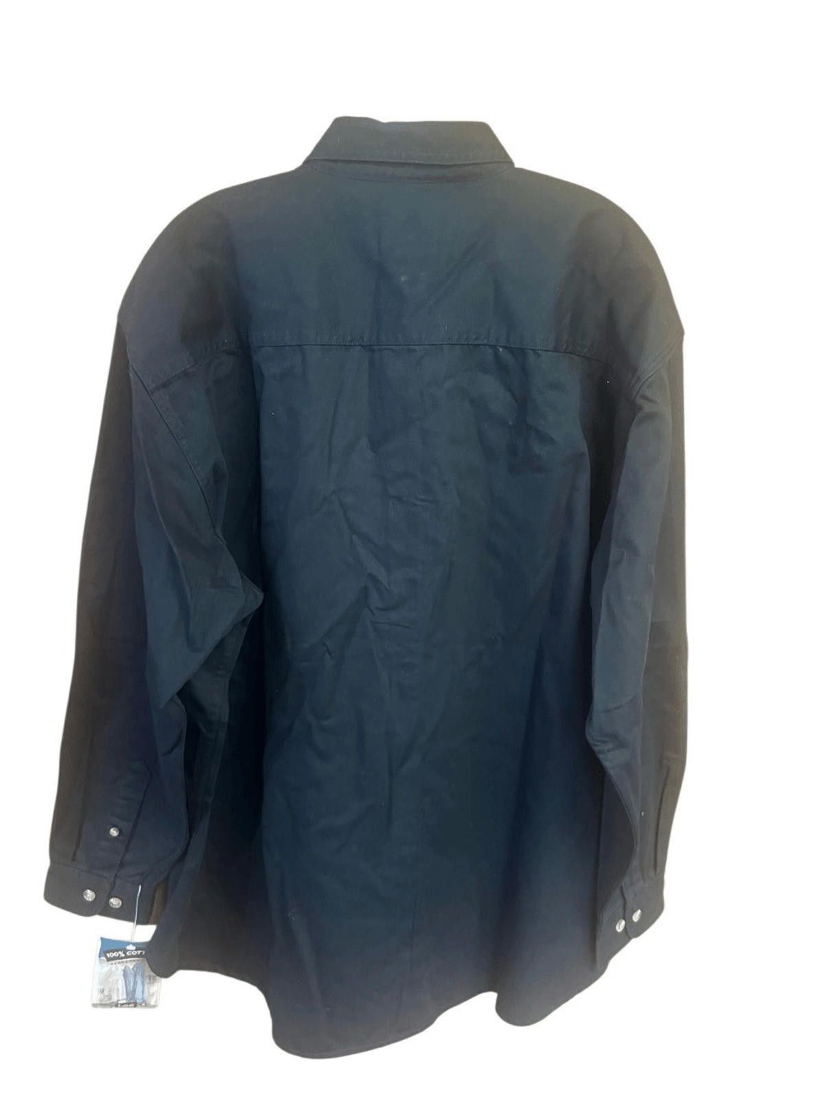 Lee Lee Mens Denim Button down shirt Black Sz XL NWT Size US XL / EU 56 / 4 - 2 Thumbnail