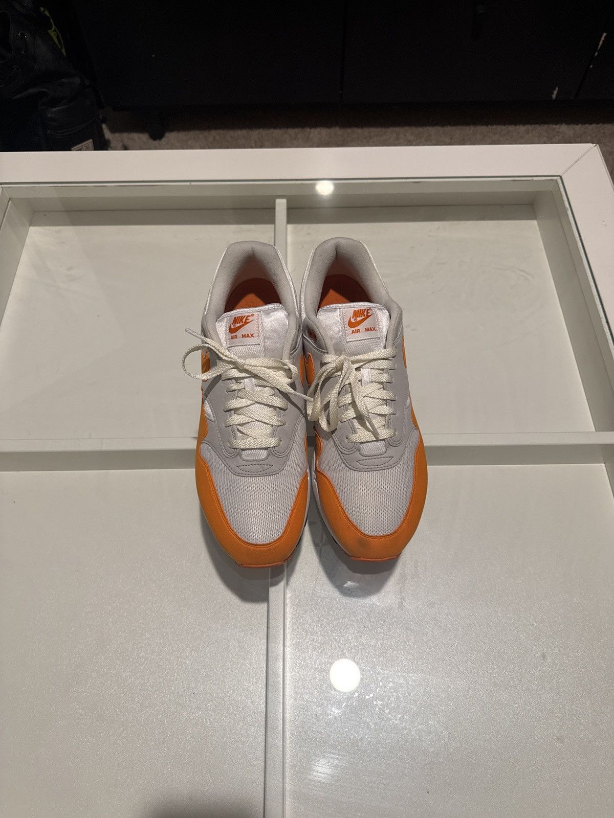 Nike Nike Air Max 1 White x Orange Size US 14 / EU 47 - 3 Thumbnail