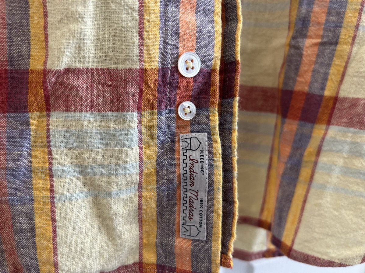 Drake's Drake’s Madras Cotton-Linen Button Down Shirt Size US L / EU 52-54 / 3 - 7 Thumbnail