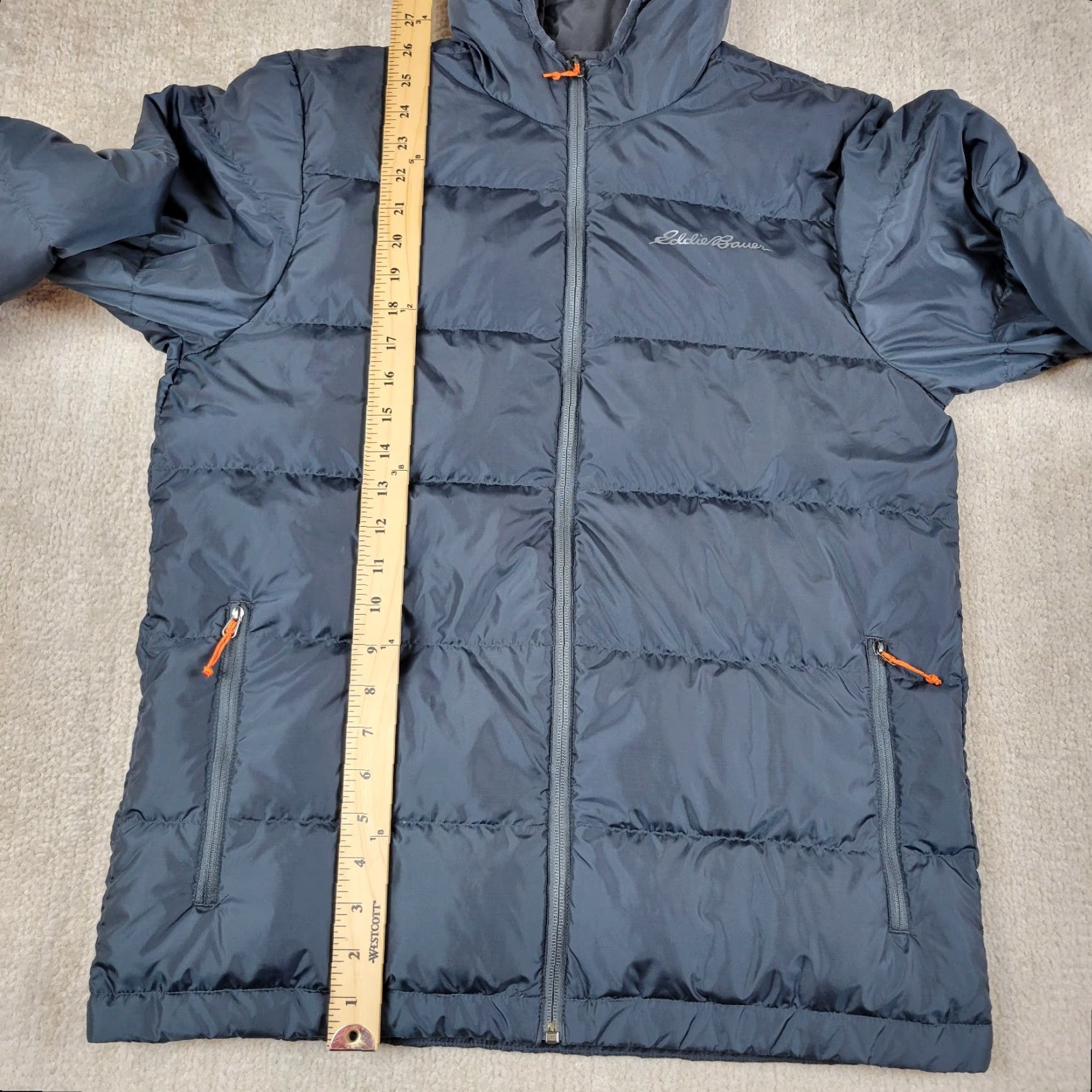 Eddie Bauer Eddie Bauer Down Puffer Jacket Mens M Gray Full Zip Hooded Quilted Packable 650 Size US M / EU 48-50 / 2 - 6 Thumbnail