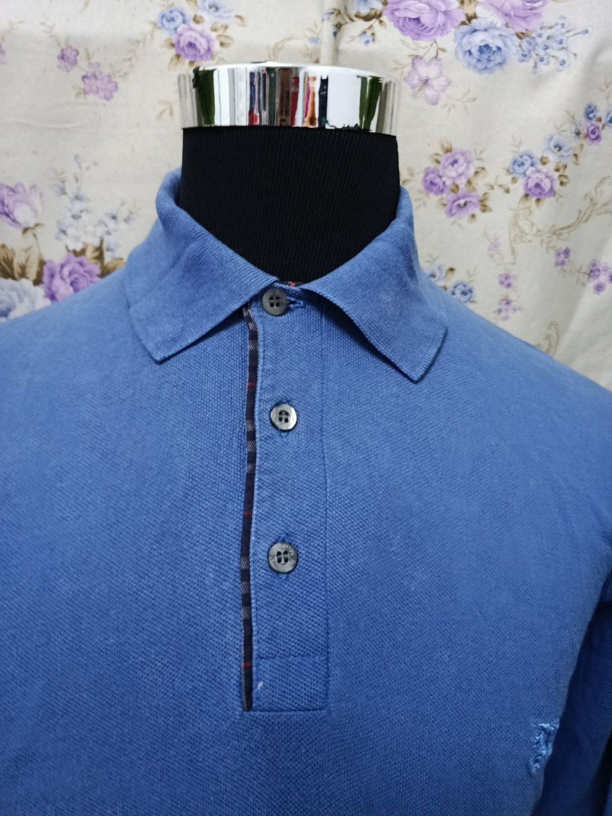 Burberry Vintage Burberry's Long sleeve polo shirts Size US L / EU 52-54 / 3 - 4 Thumbnail