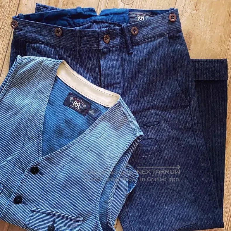 RRL Ralph Lauren RRL Ralph Lauren Classic pepper salt pants old style strip Size US 30 / EU 46 - 7 Thumbnail