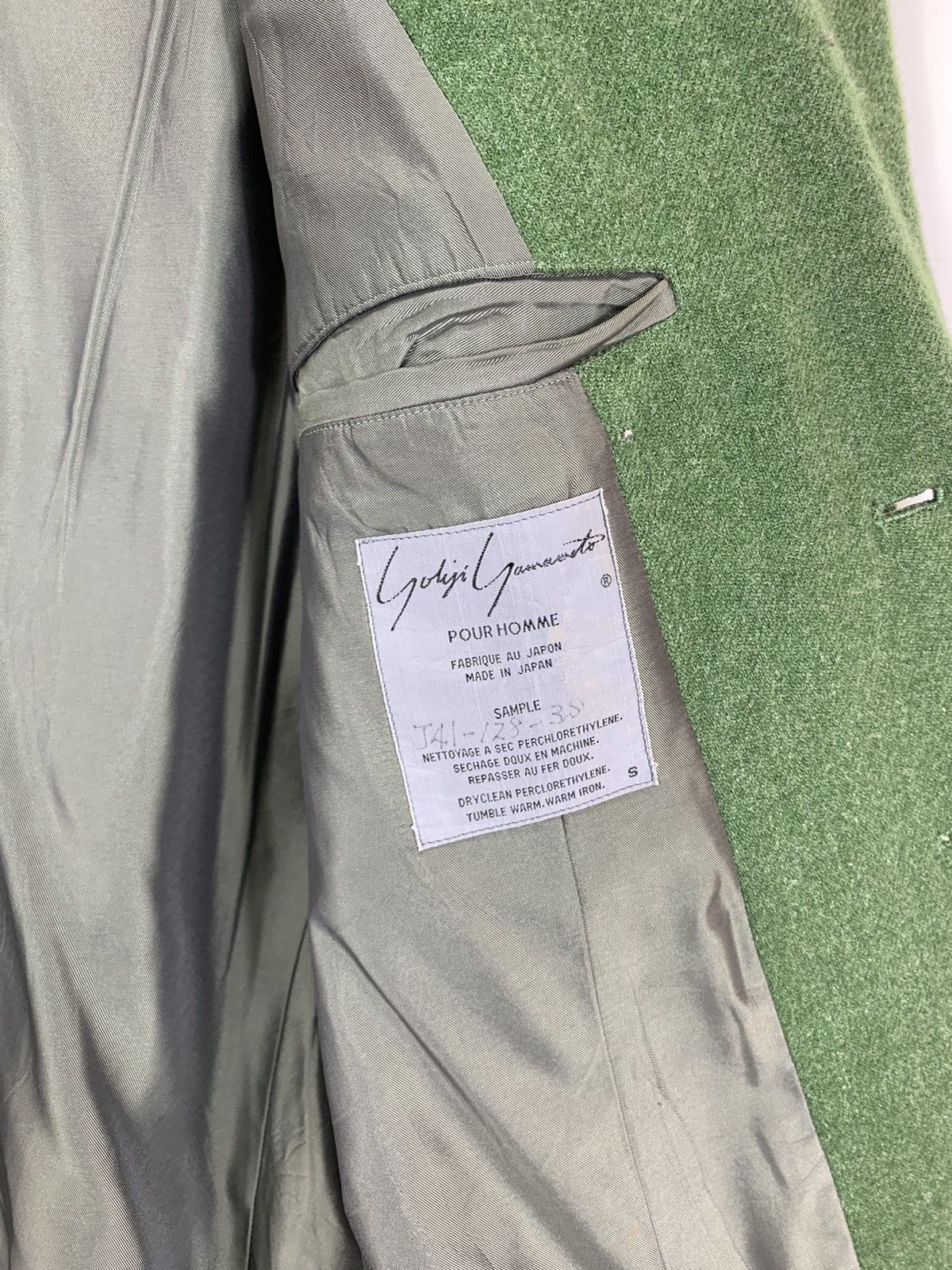 Yohji Yamamoto 80s YOHJI YAMAMOTO POUR HOMME SAMPLE LABEL COAT Size US S / EU 44-46 / 1 - 7 Thumbnail