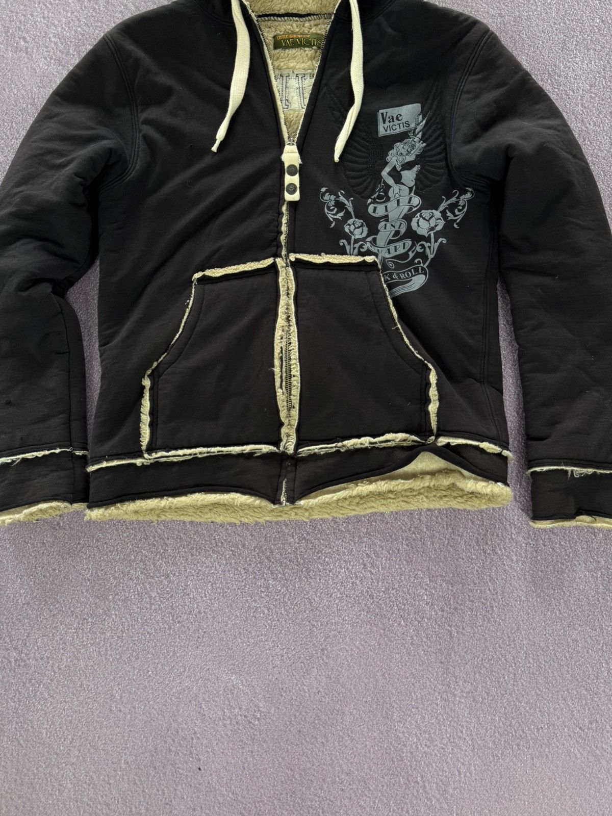 If Six Was Nine Y2K Vintage 00s Distressed Faux Fur Hoodie Size US M / EU 48-50 / 2 - 3 Thumbnail
