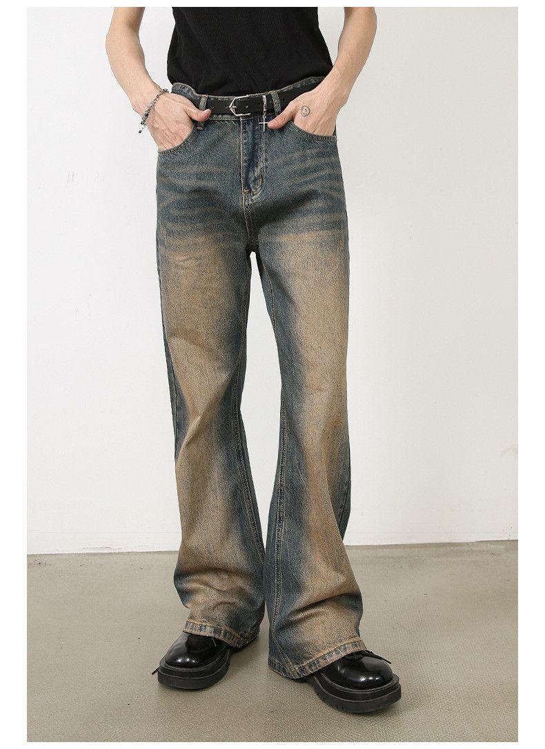 Japanese Brand × Jean Washed distressed loose straight oldschool flared jeans Size US 32 / EU 48 - 2 Thumbnail