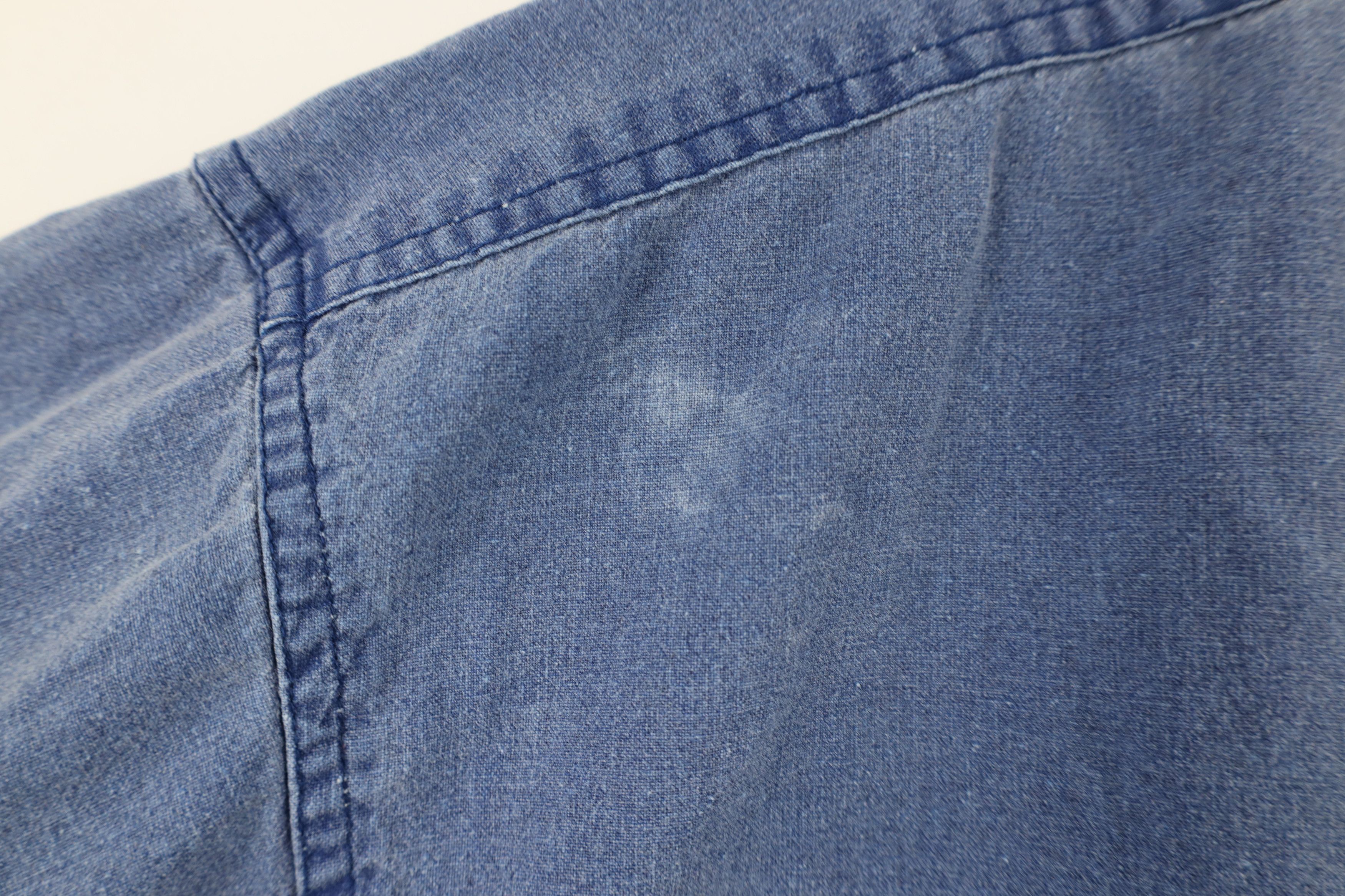 Vintage Vintage 90s Streetwear Stonewash Button Shirt Blue Cotton Size US M / EU 48-50 / 2 - 7 Thumbnail
