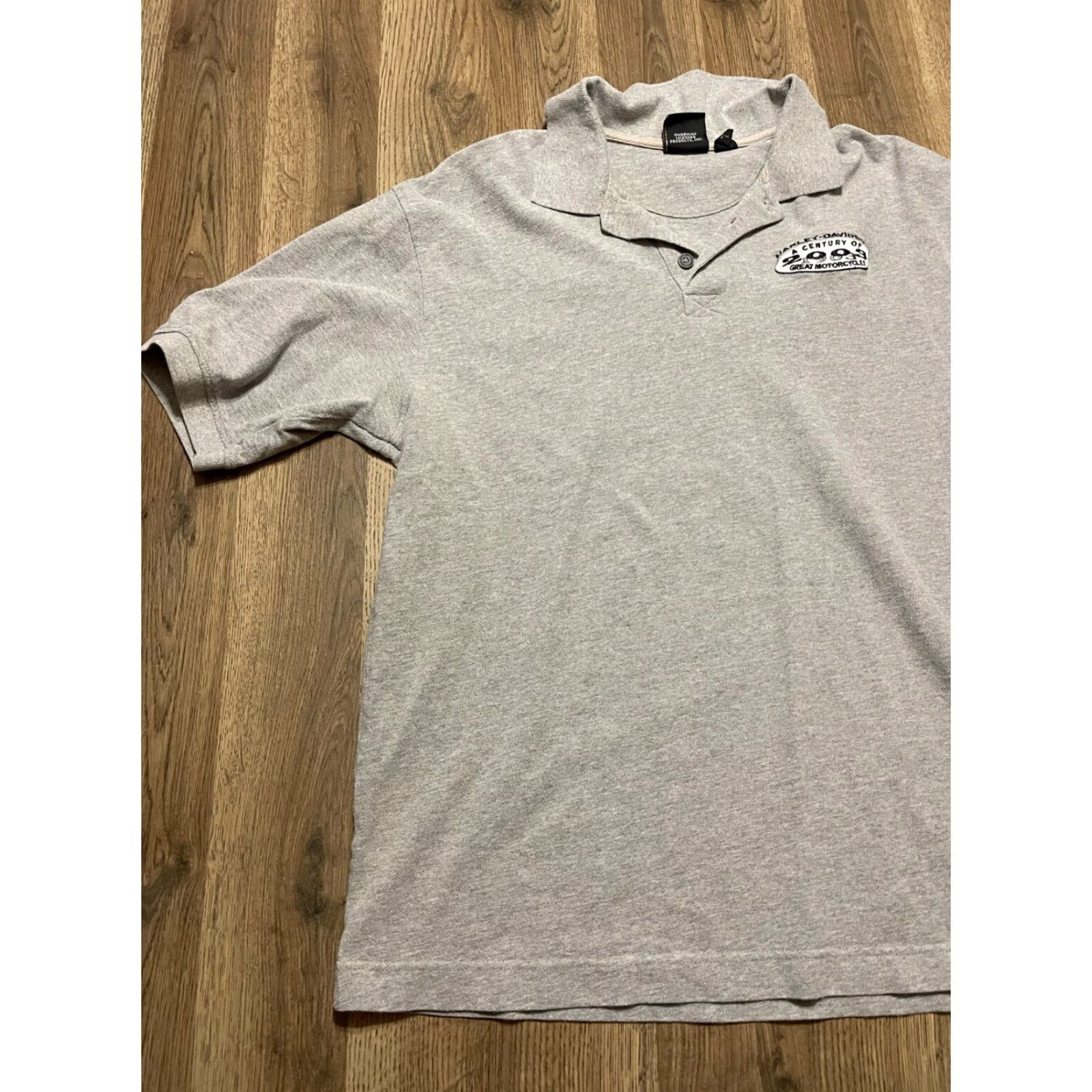 Harley Davidson Harley-Davidson Shirt Mens Large Gray 2003 Great Motorcycles Polo Short Sleeve Vintage: No (omit N/A) Size US L / EU 52-54 / 3 - 3 Thumbnail