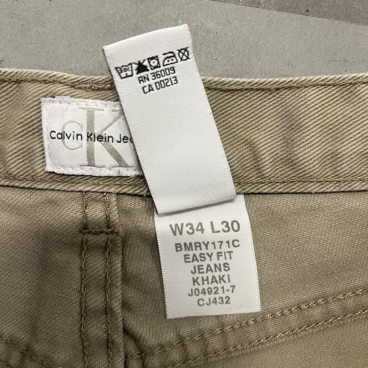 Calvin Klein Vintage Y2K/2000s Easy Fit Khaki Calvin klein Jeans! Size US 34 / EU 50 - 8 Thumbnail