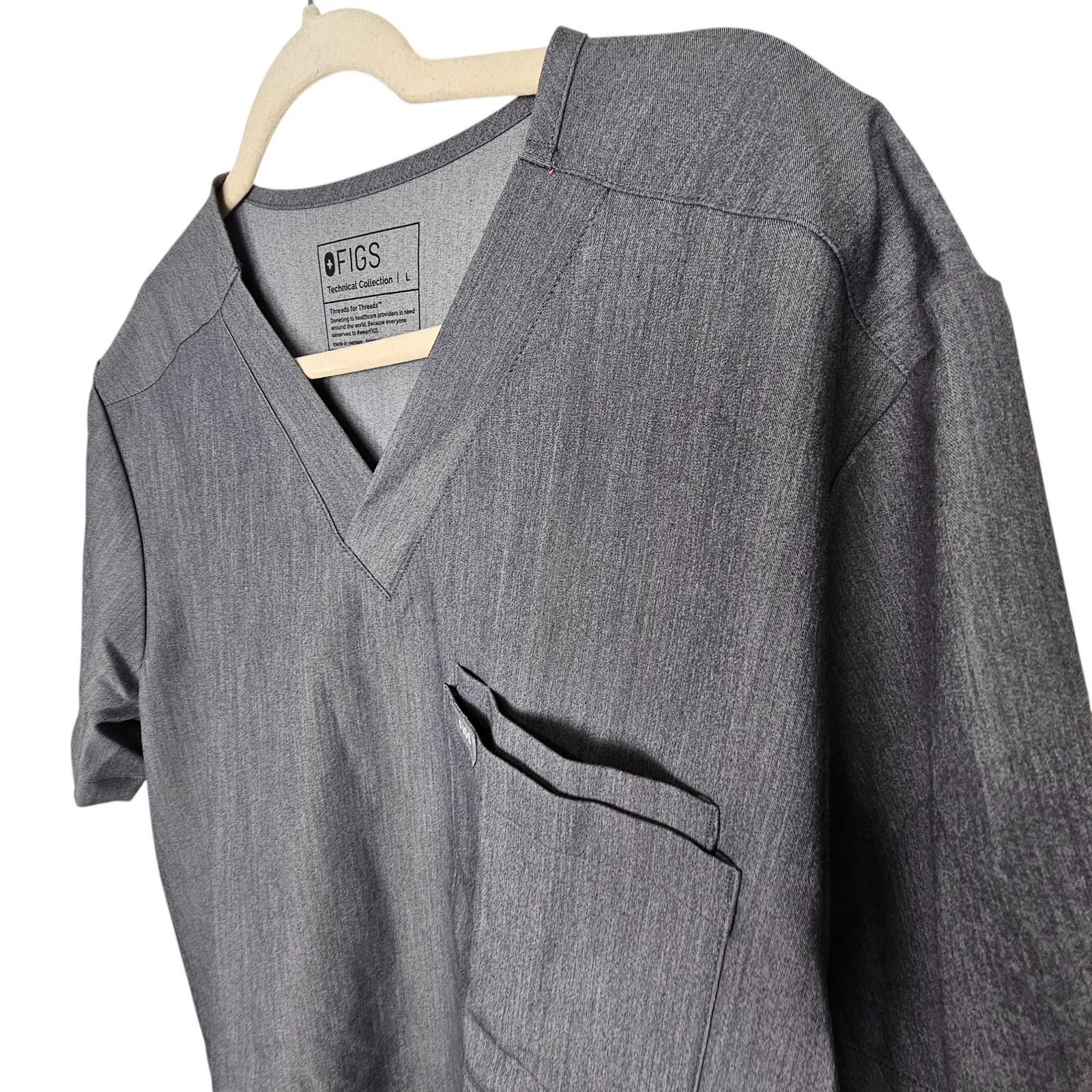 Figue Figs Mens Leon Scrub Top L Workwear Stretch Comfort Doctor Size L / US 10 / IT 46 - 5 Thumbnail