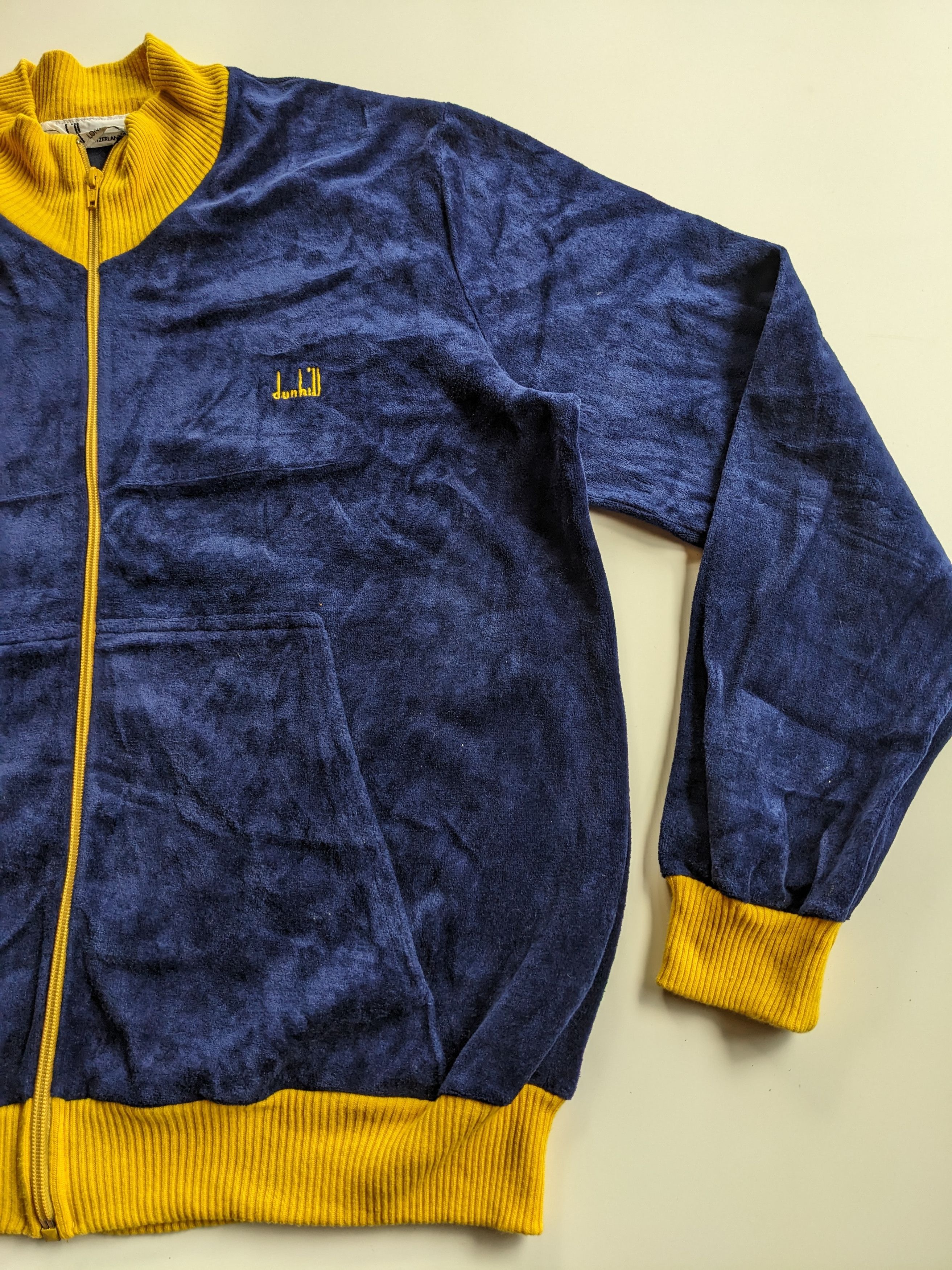 Alfred Dunhill × Vintage Vintage 80s Dunhill velvet zipper jacket Size US L / EU 52-54 / 3 - 2 Thumbnail