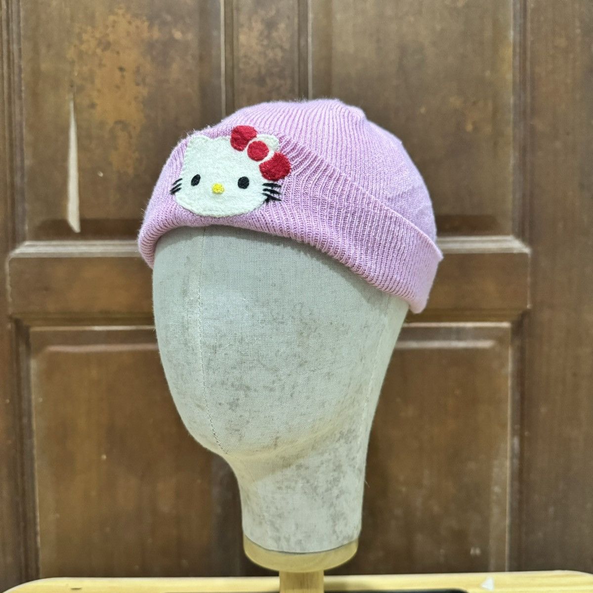 image of Anima x Vintage Y2K Hello Kitty Short Beanie Hat in Pink, Men's