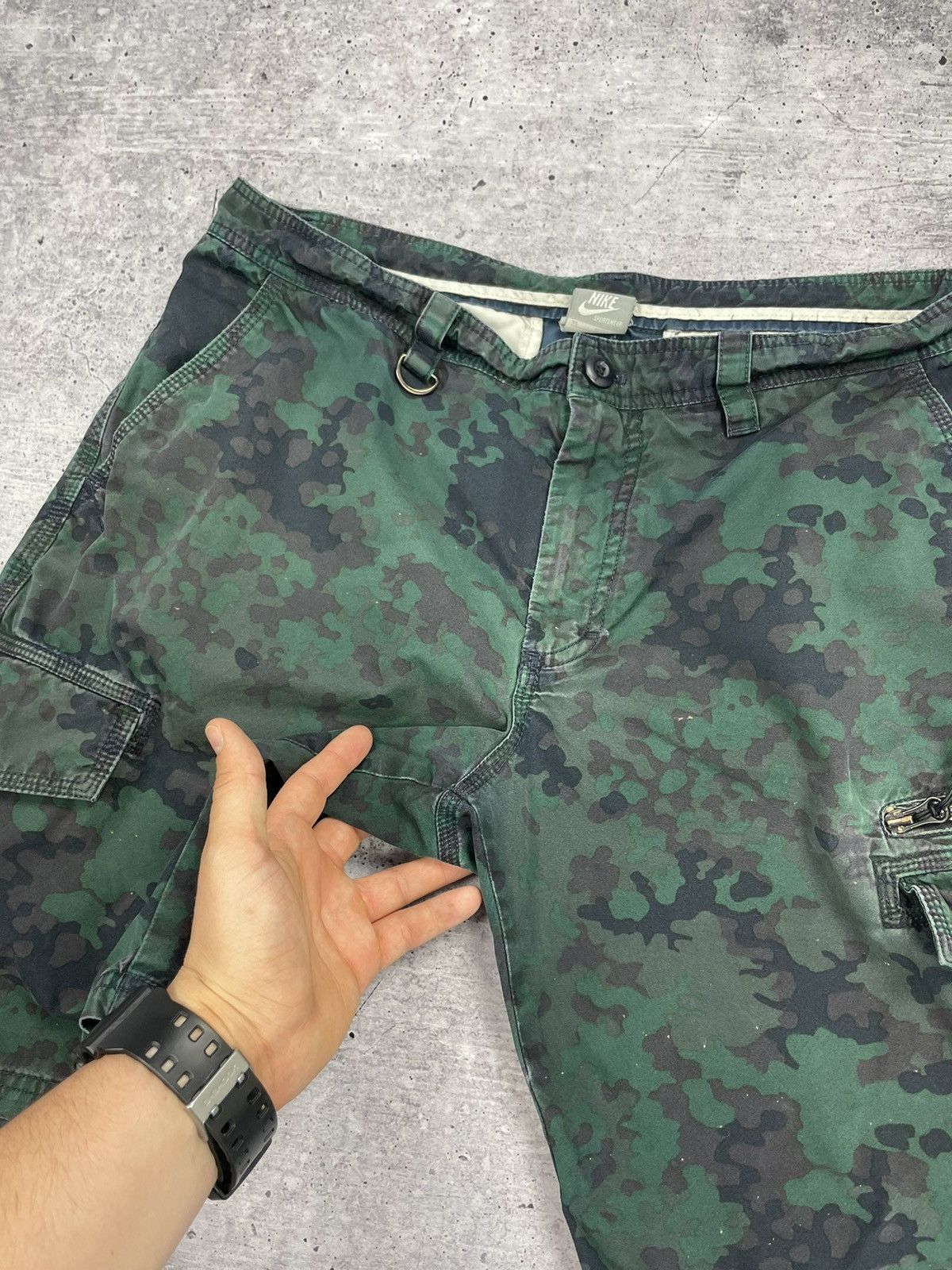 Nike Vintage Nike 90’s Y2K Style Drill Military Cargo Shorts Size US 34 / EU 50 - 9 Thumbnail