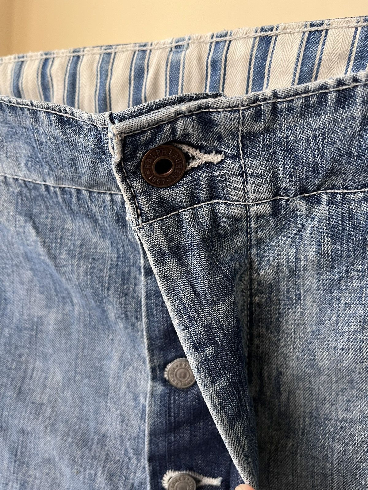 Ralph Lauren 💥 Ralph Lauren Repaired Boro Patchwork Naval Pants Size US 42 / EU 58 - 5 Thumbnail