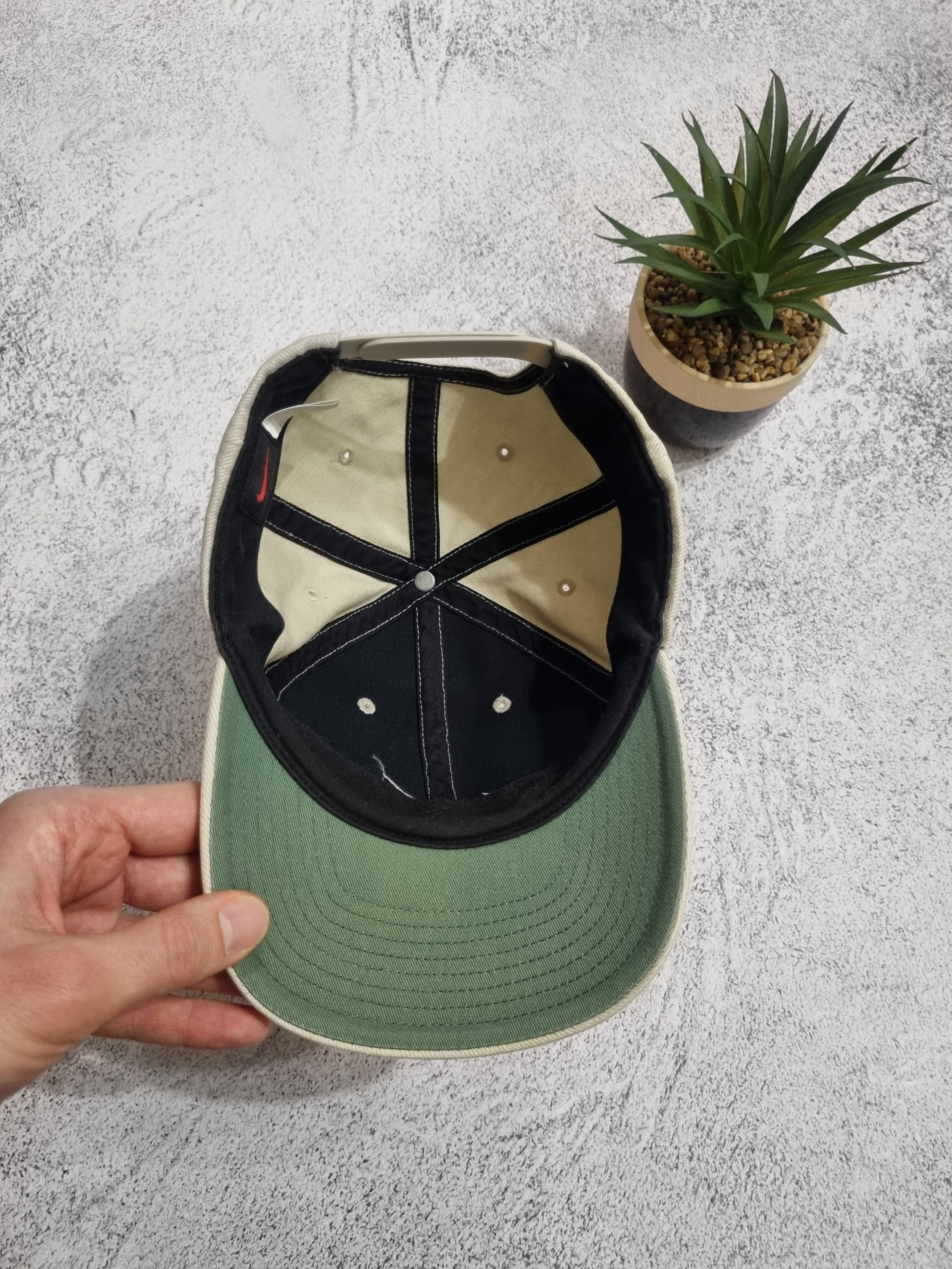 Nike × Vintage Vintage Nike Cream Snapback Cap Size ONE SIZE - 7 Thumbnail