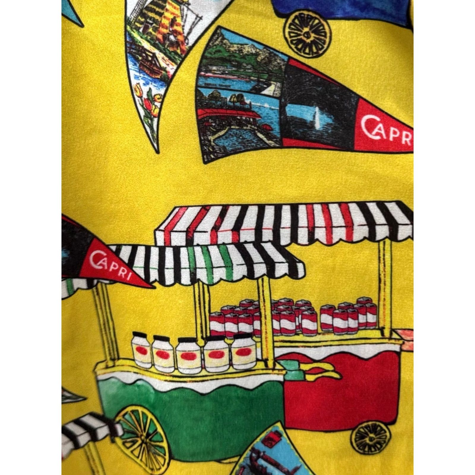 Asos RARE Asos CapriItalian Food Cart Hawaiian SHORT SLEEVE BUTTON UP SHIRT XL Size US XL / EU 56 / 4 - 5 Thumbnail