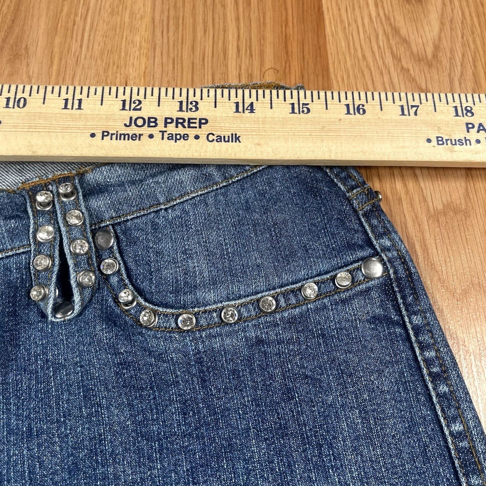 Vintage VINTAGE Caché Jeans Womens 10 Stretch Bootcut Mid Rise Blue Denim Cotton Spandex Blend Jeans Mens Womens BOOT CUT 30in 10.5in Leg Opening 10 Womens Size 32" / US 10 / IT 46 - 4 Thumbnail