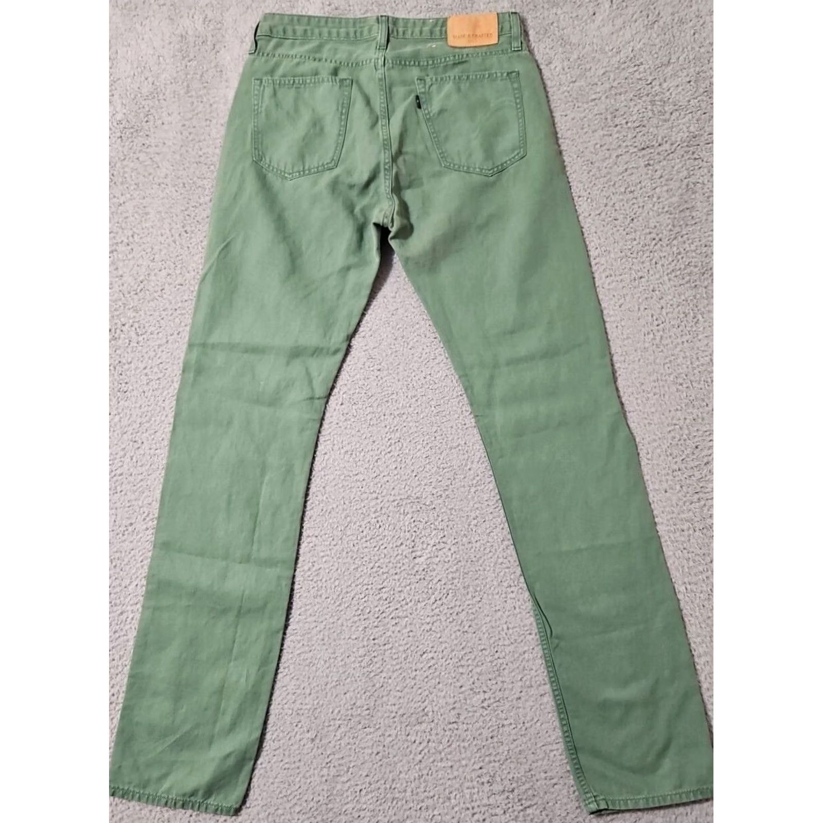 Levi's Levi's Made & Crafted Tack Slim Jeans Green Linen Cotton Blend Size 31 x 34 Size US 31 - 2 Thumbnail