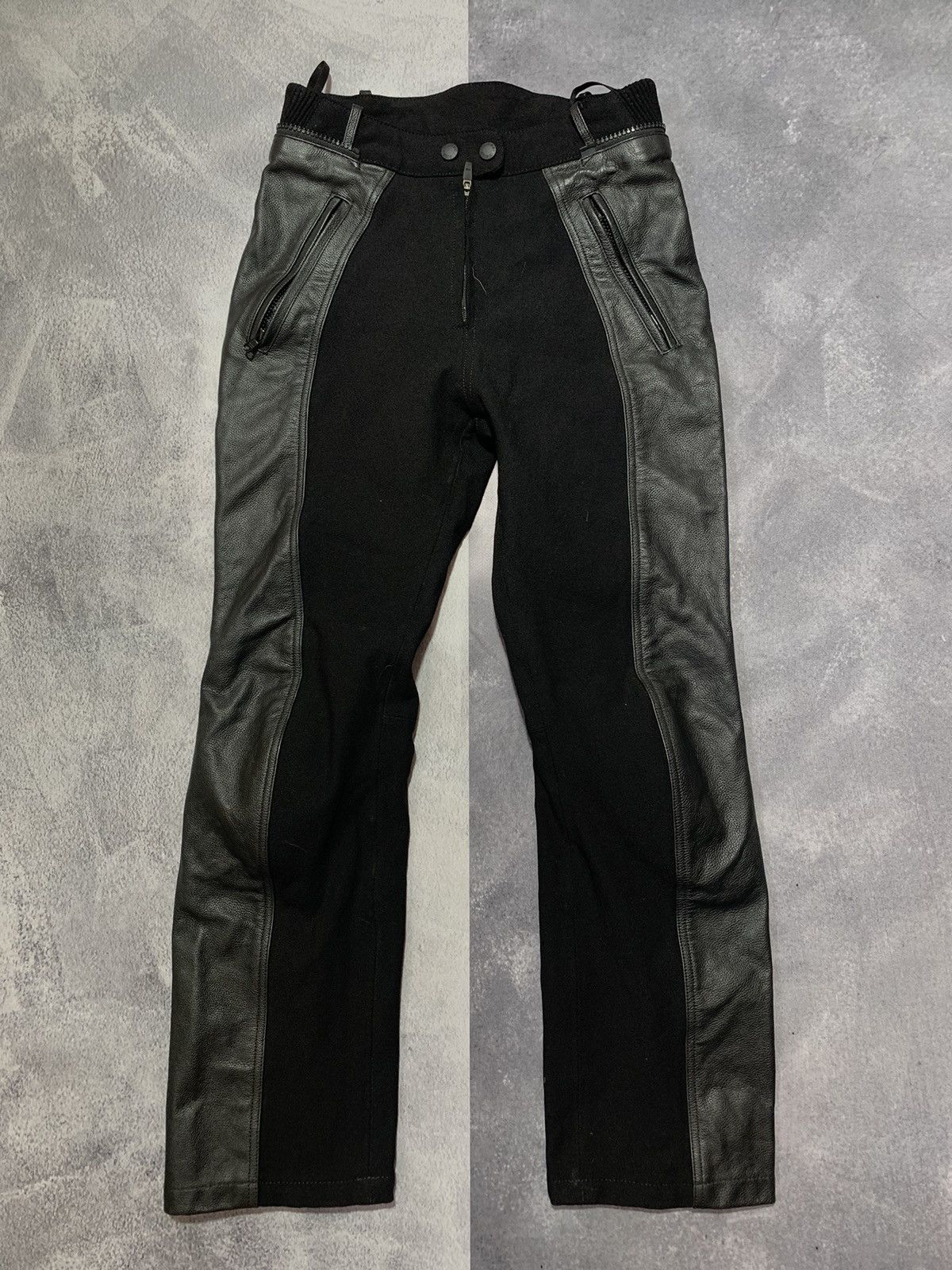 Vintage Vintage Y2K leather motorcycle biker pants size 28 Size 28" / US 6 / IT 42 - 1 Thumbnail