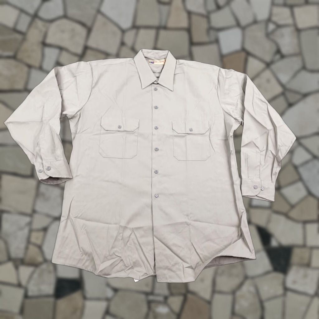 Vintage Vintage Big Mac Shirt Mens XL Tall Khaki Tan Button Up Work 90s Deadstock NEW Size US XL / EU 56 / 4 - 1 Thumbnail