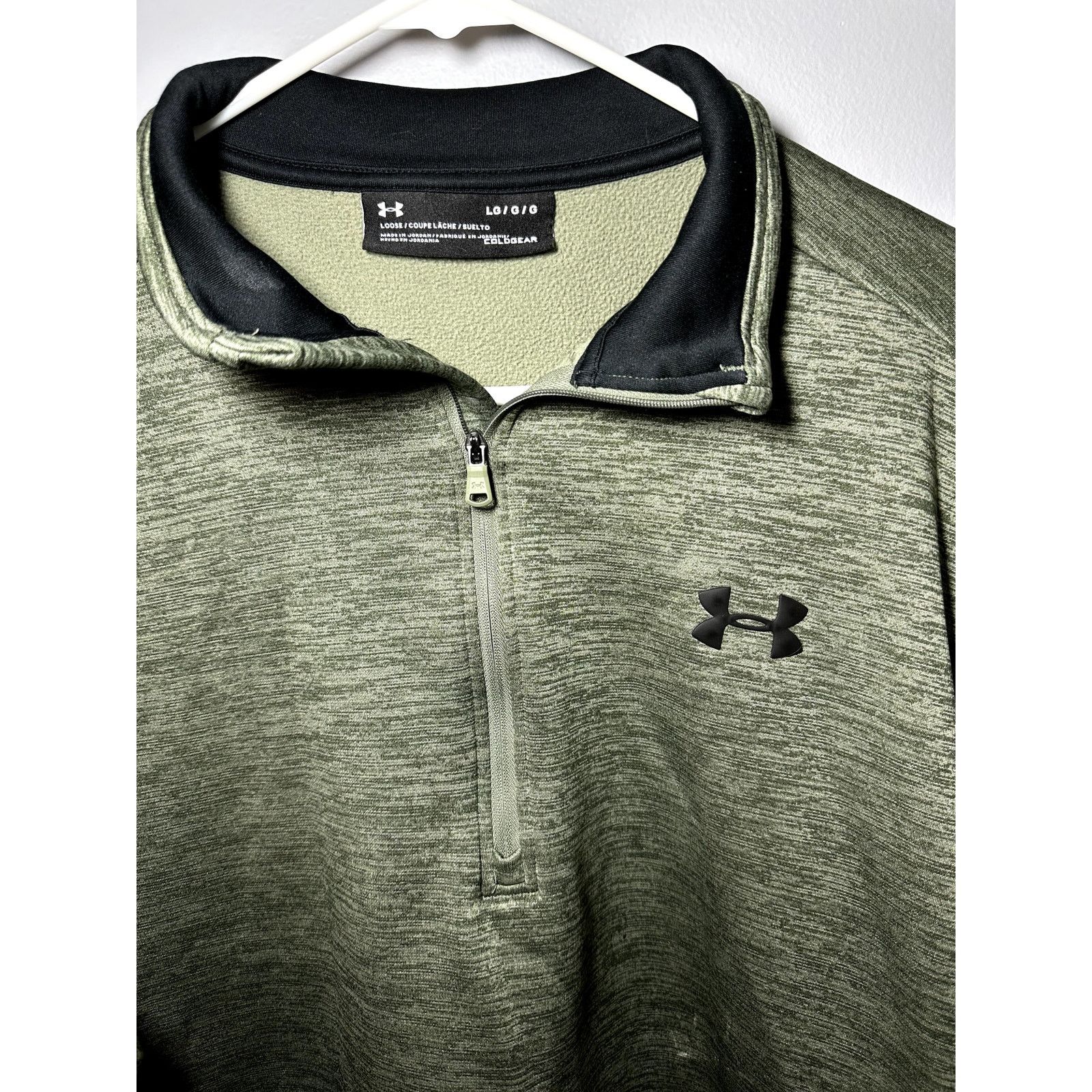 Under Armour Under Armour ColdGear Fleece Jacket Heathered Green L/G Size US L / EU 52-54 / 3 - 4 Thumbnail