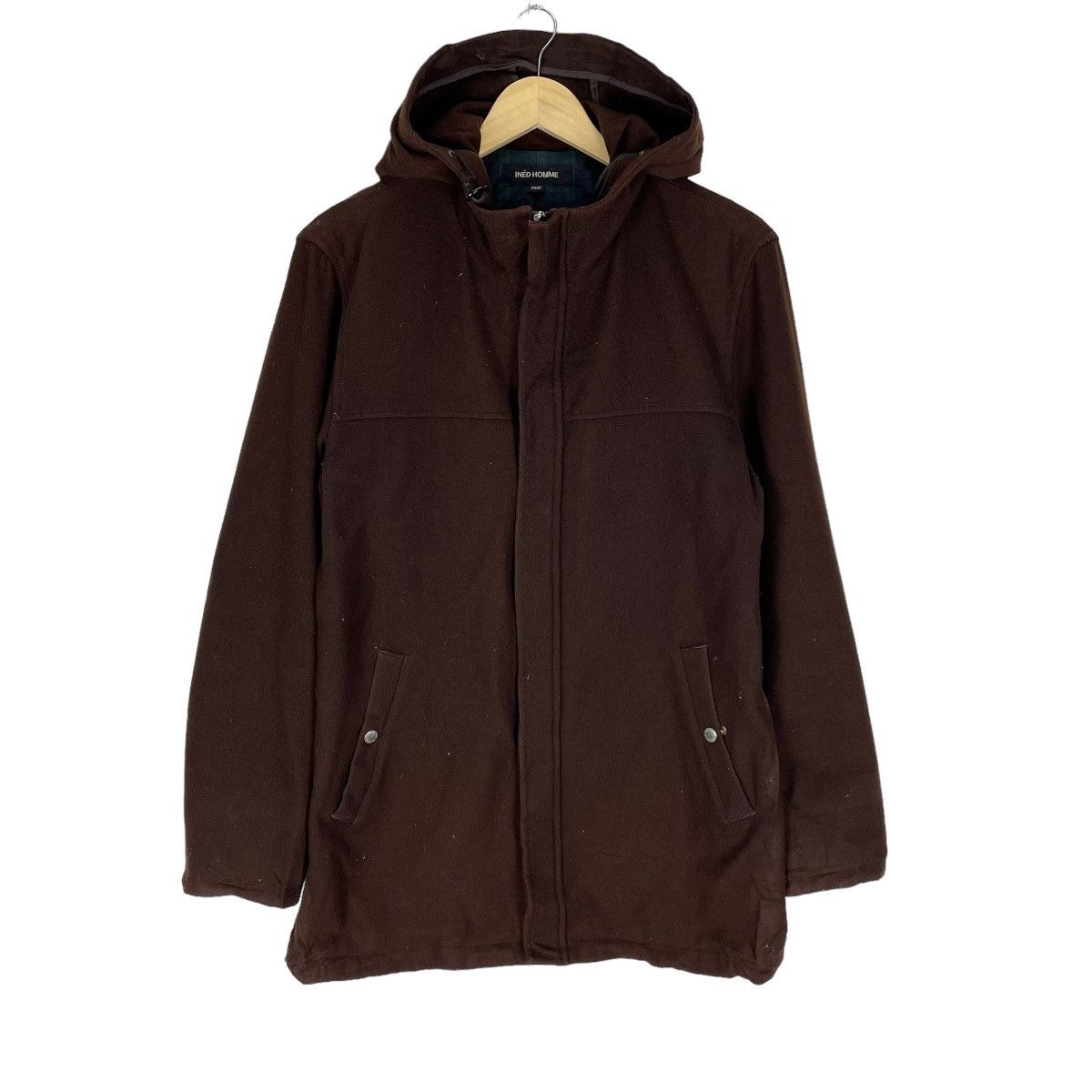 Yohji Yamamoto ☀️INED HOMME HOODIE WOOL ZIPPER JACKET Size US M / EU 48-50 / 2 - 3 Thumbnail