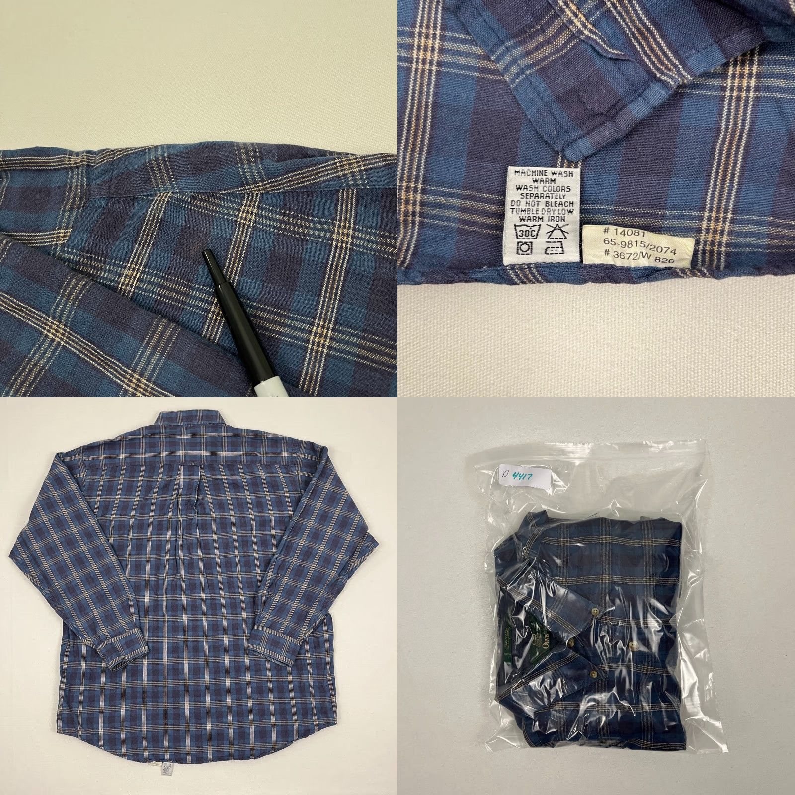 Orvis Orvis Shirt Mens L Blue Plaid Linen Blend Button-Up Long Sleeve VTG - Classic Outdoor, Casual, Travel, Workwear, Button-Down, Blue Plaid, Cotton Linen Size US L / EU 52-54 / 3 - 8 Thumbnail