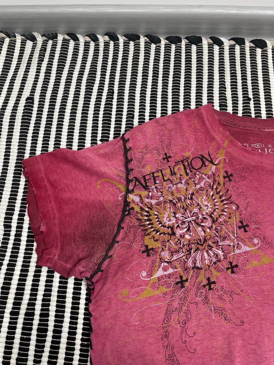 Affliction Vintage Affliction Big Logo Distressed Tee T-Shirt Y2K Size US M / EU 48-50 / 2 - 6 Thumbnail
