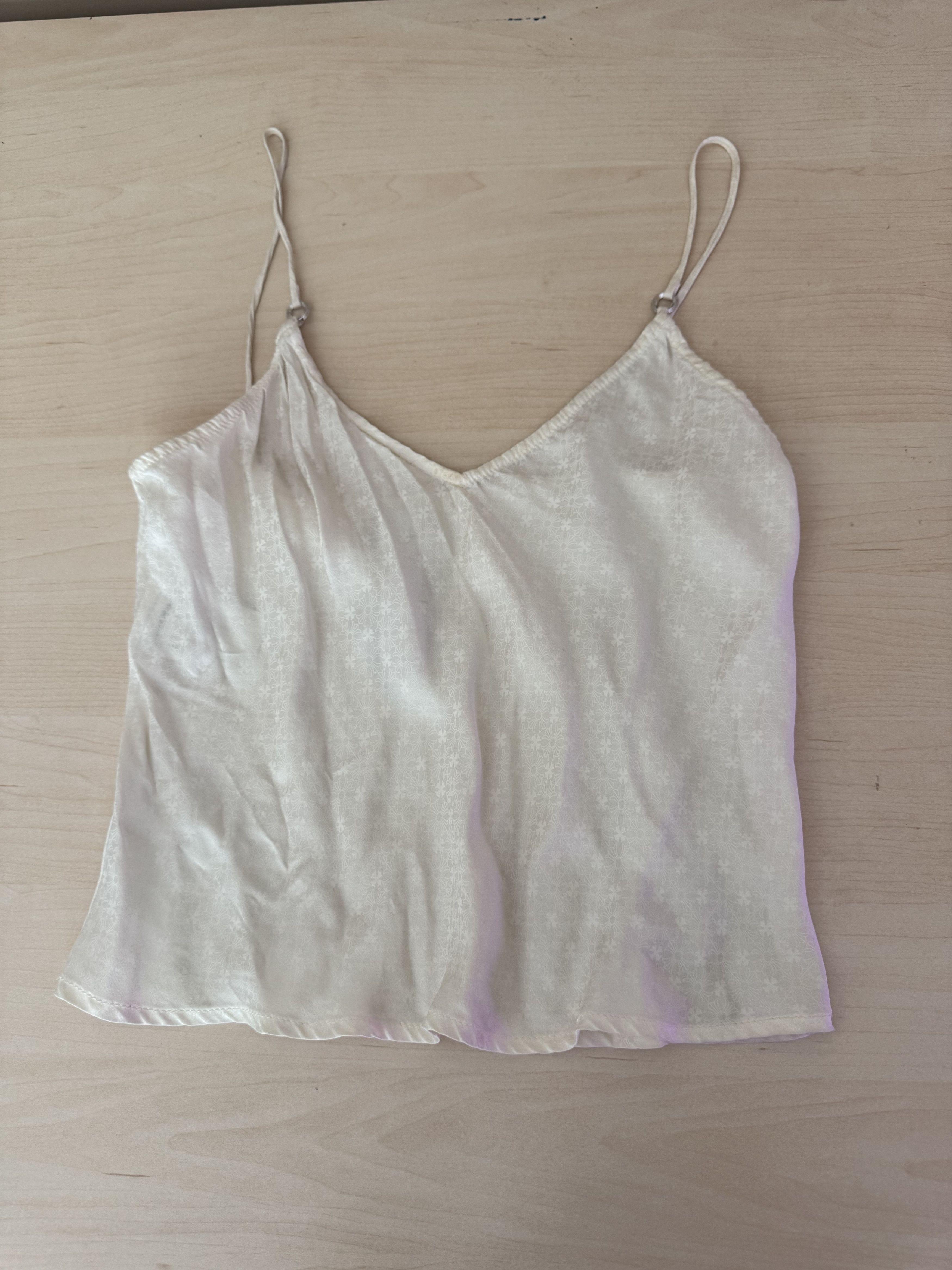 Chrome Hearts Darlin CH Plus Print Silk Tank Top - White