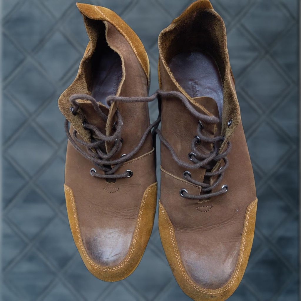 Timberland Timberland Chukka Boots Mens 12 Brown Leather Suede Ankle Casual Ortholite Leather Insole Rubber Outsole - Mens Shoes size 12 Brown Size US 12 / EU 45 - 1 Thumbnail
