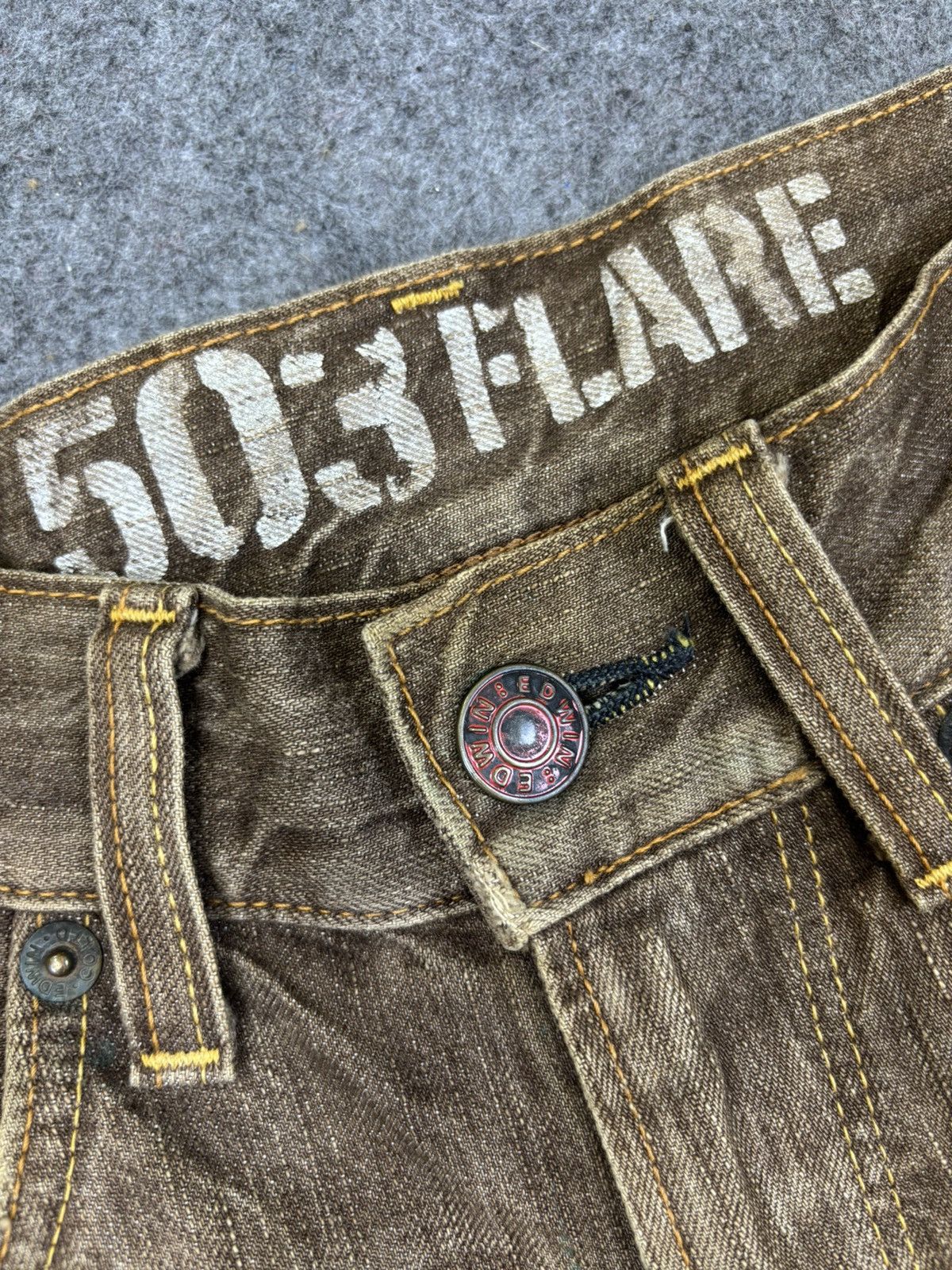 Edwin 💥90s Style Flare💥Insane Edwin 503 Flare Denim F837 Size US 32 / EU 48 - 8 Thumbnail