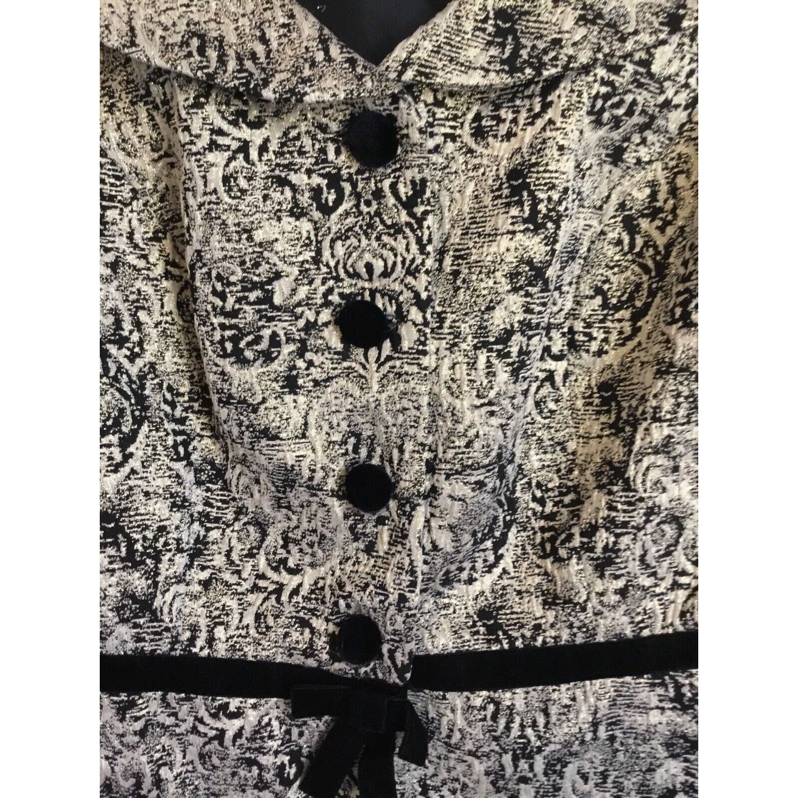 Nicole Club Danny & Nicole VTG jacket12 Black White Classic Holiday Size XL / US 12-14 / IT 48-50 - 4 Thumbnail