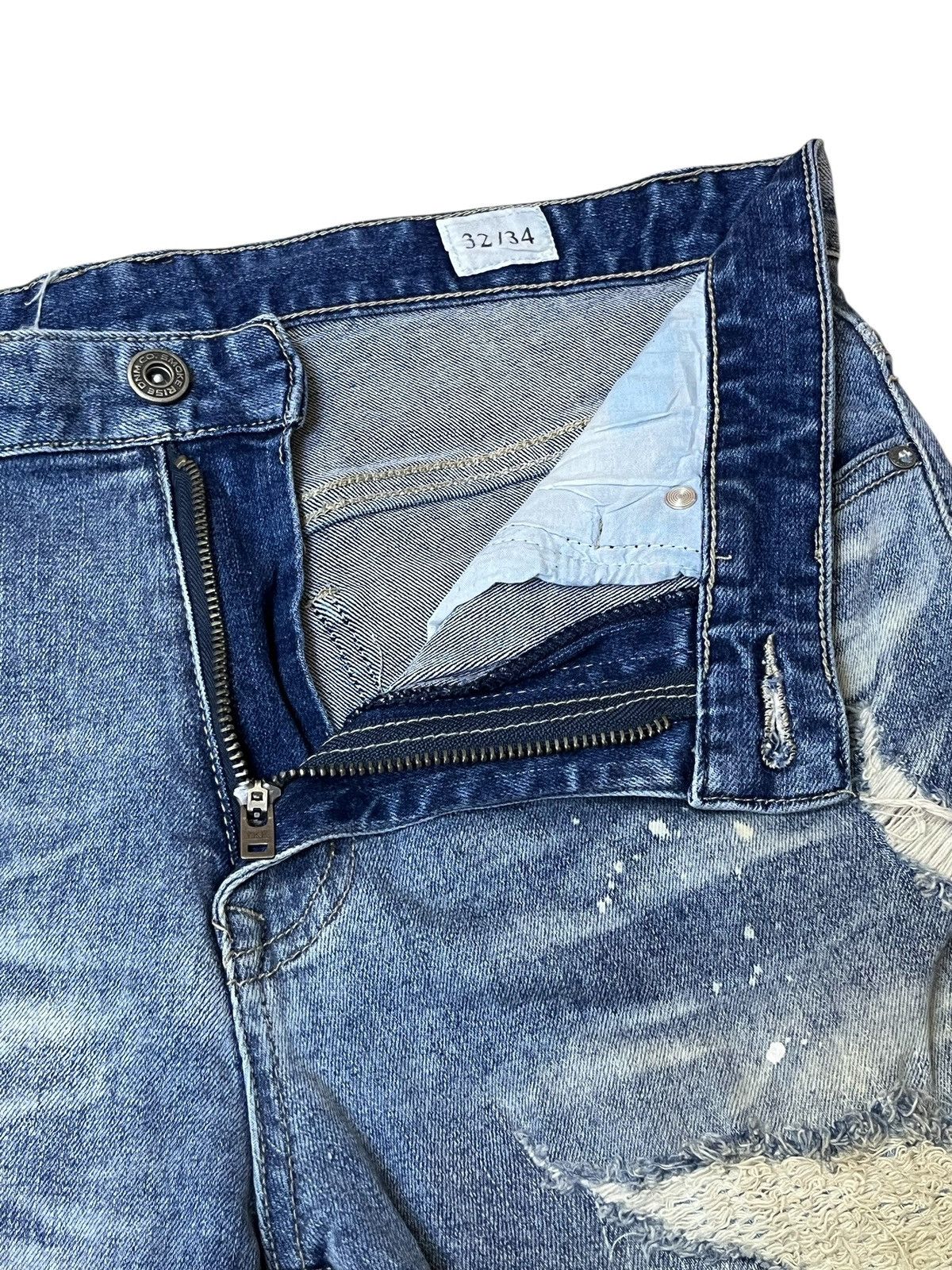 Japanese Brand SICK🔥SMOKE RISE DISTRESSED WITH STUDDED/SPIKE STYLE JEANS Size US 33 - 9 Thumbnail