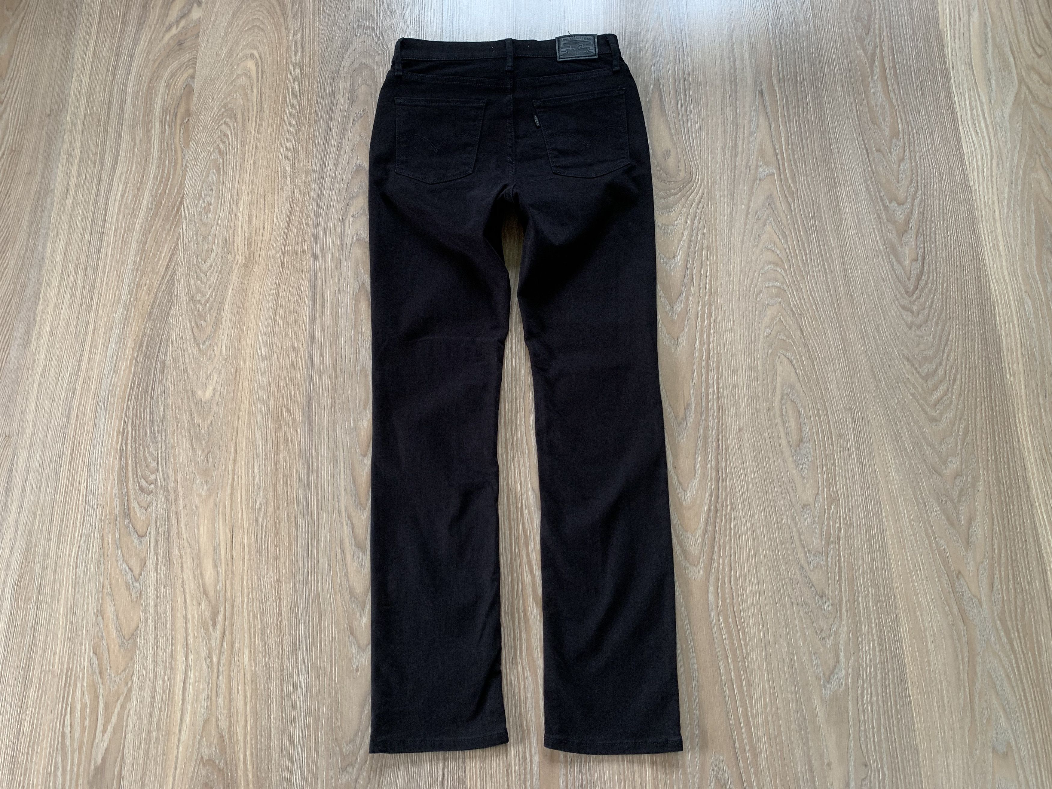 Levi's Levis Premium 724 High Rise Straight Black Jeans Size 28" / US 6 / IT 42 - 3 Thumbnail