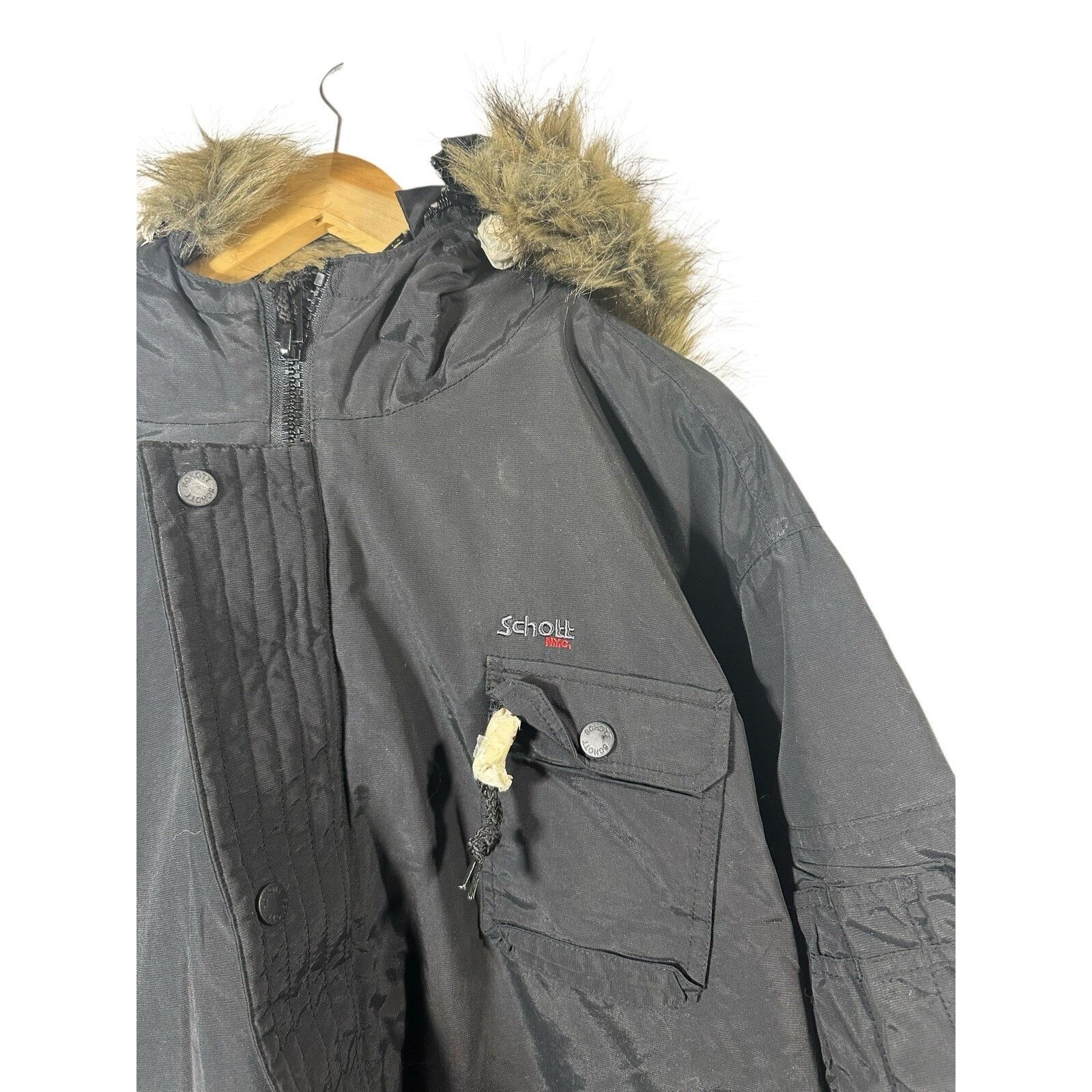 Schott Vintage Schott NYC Camouflage Parka Military Streetwear Y2K Size US XXL / EU 58 / 5 - 2 Thumbnail