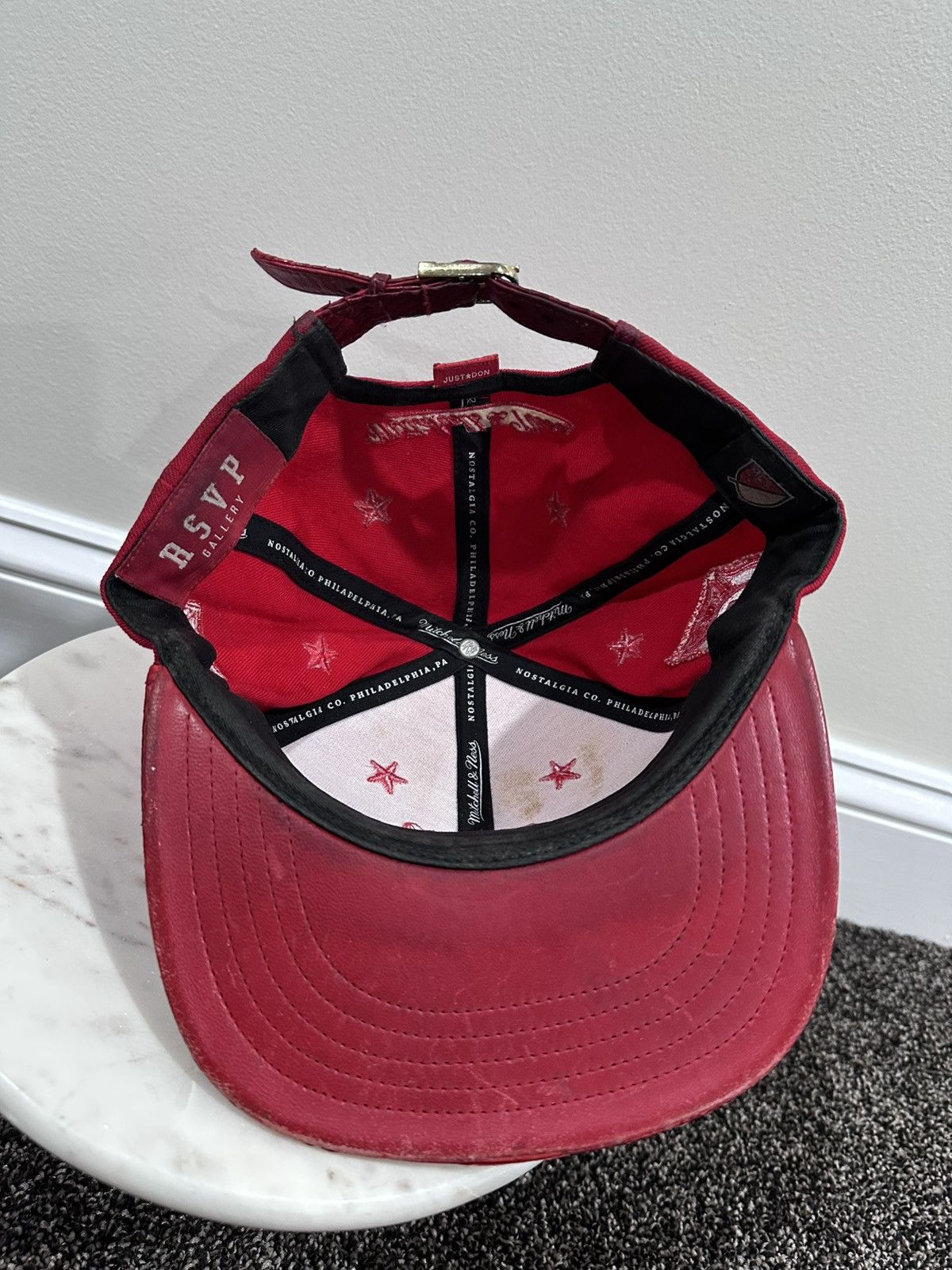 Just Don × Mitchell & Ness × Rsvp Gallery Just Don Mitchell & Ness MLS Chicago Fire Red Snakeskin Hat Size ONE SIZE - 6 Thumbnail