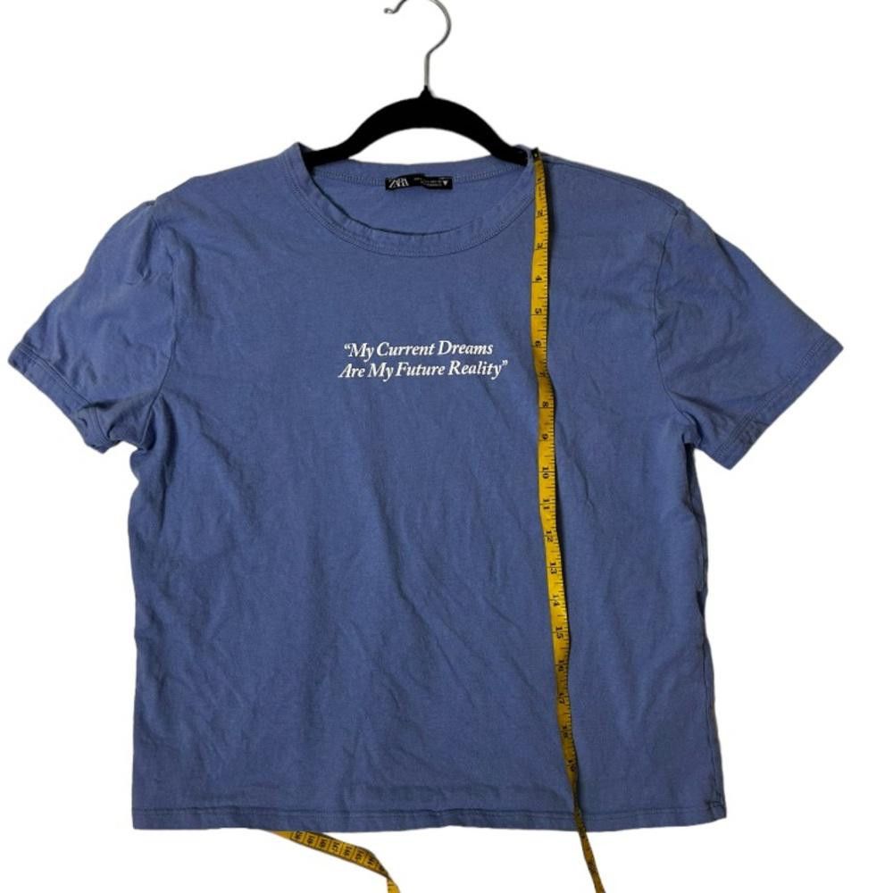 Zara Zara l My Current Dreams Are My Future Reality Tee Large Size L / US 10 / IT 46 - 4 Thumbnail