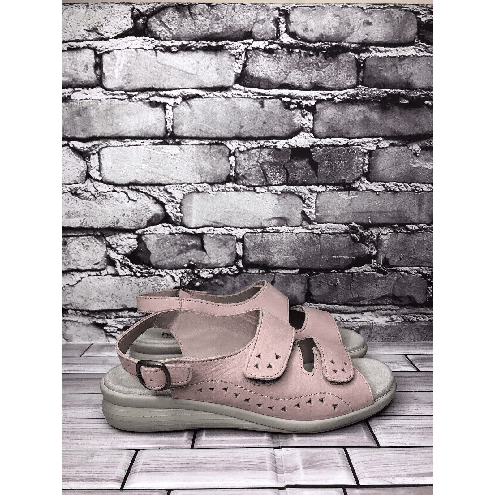 Other Hotter Easy STD Lilac Pink Nubuck Leather Strap Wedge Sandal Size US 9 / IT 39 - 18 Thumbnail