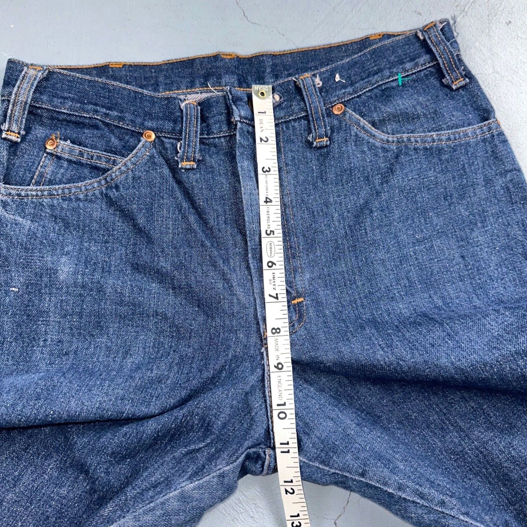 Vintage VINTAGE 1970s VTG Workwear Denim Jeans 30x29 | 501 High Rise Talon Jeans Men's Blue Cotton Denim Workwear Regular 70s 80s 90s Retro Western USA Size US 30 / EU 46 - 7 Thumbnail