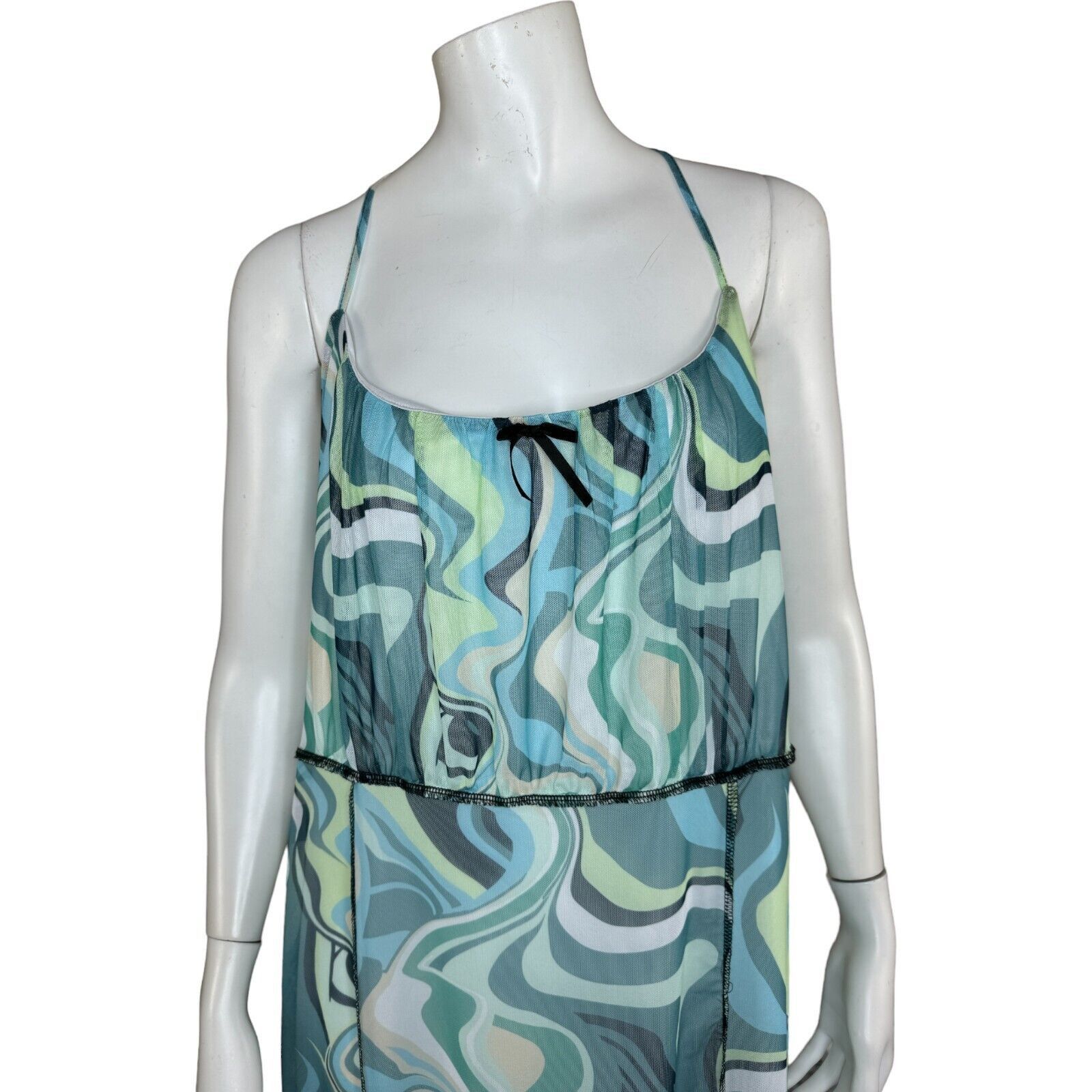 rue21 Rue 21 Blue Swirl Sleeveless Sheath Dress Lined Size 2X Size XXL / US 16-18 / IT 52-54 - 2 Thumbnail