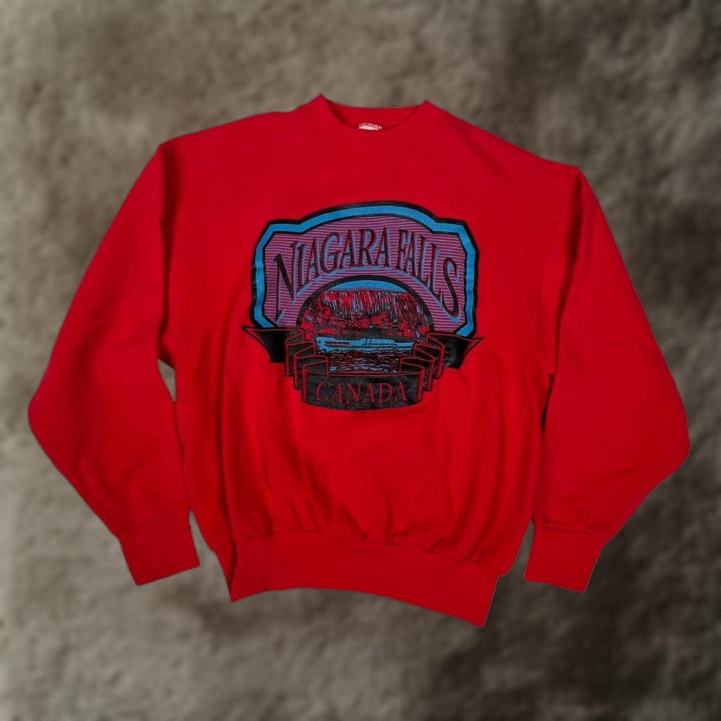 Vintage VINTAGE Niagara Falls Canada Sweatshirt Mens Large Red Crewneck Pullover 90s Size US L / EU 52-54 / 3 - 1 Thumbnail